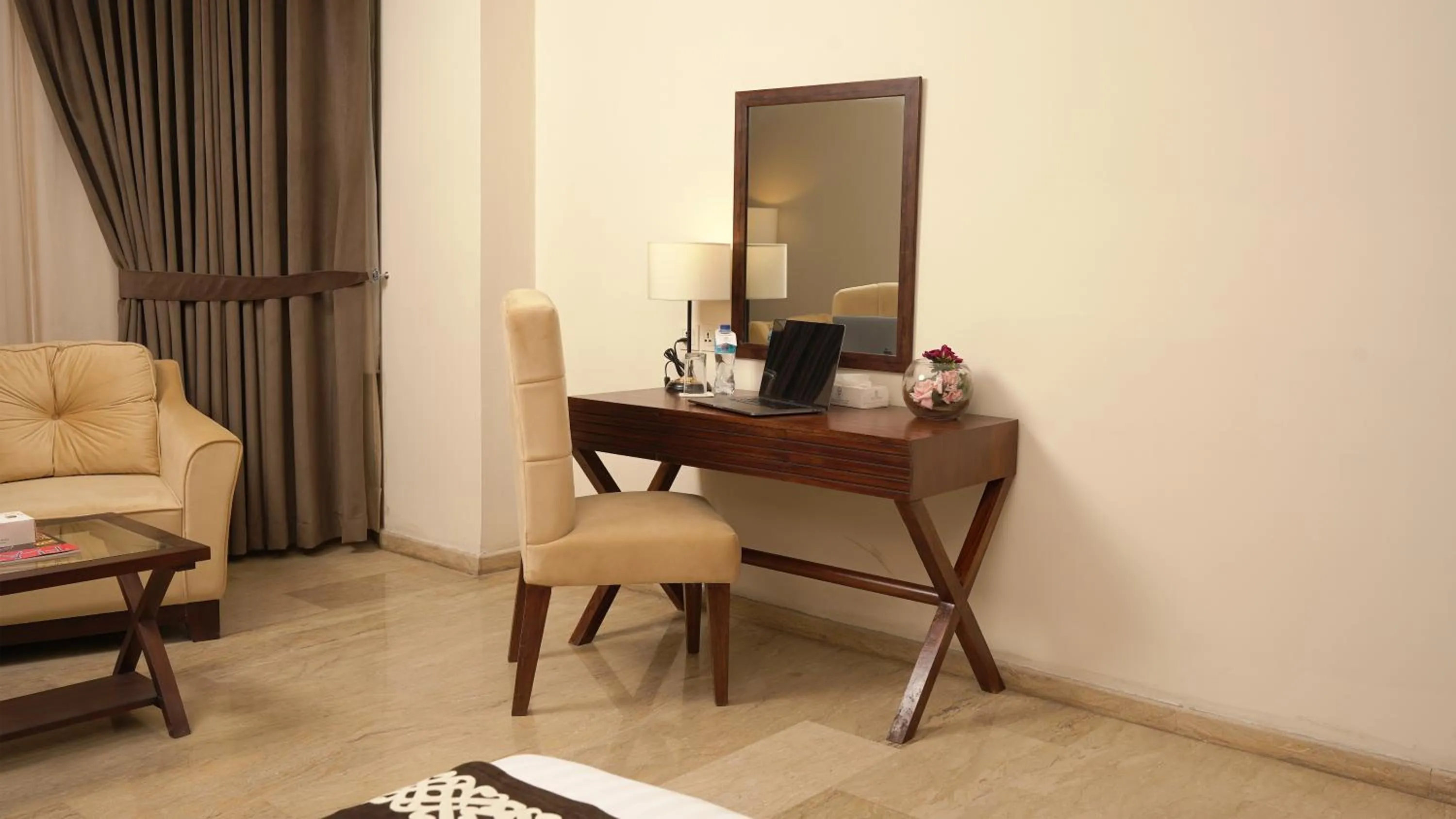 Seating area in Faletti's Express- Shimla Hill