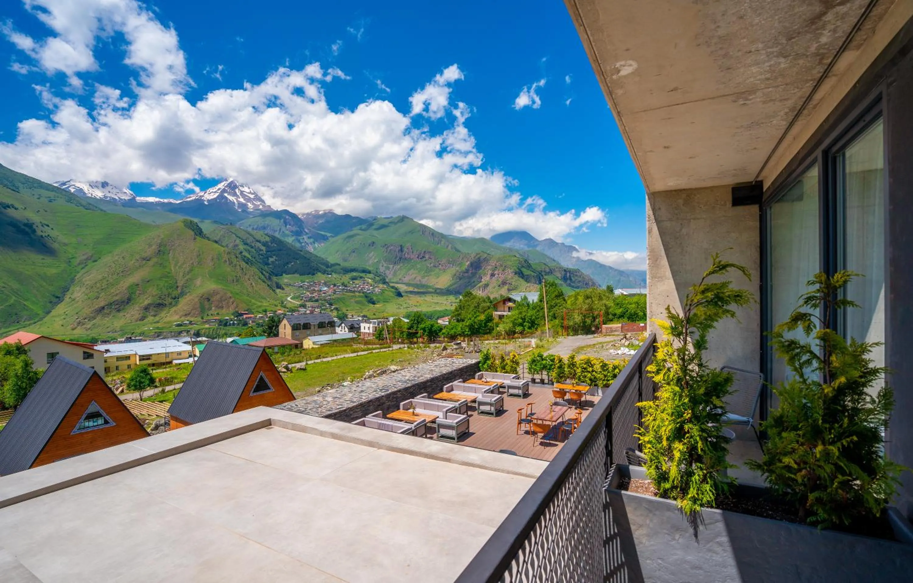 Balcony/Terrace in Step Inn - Kazbegi