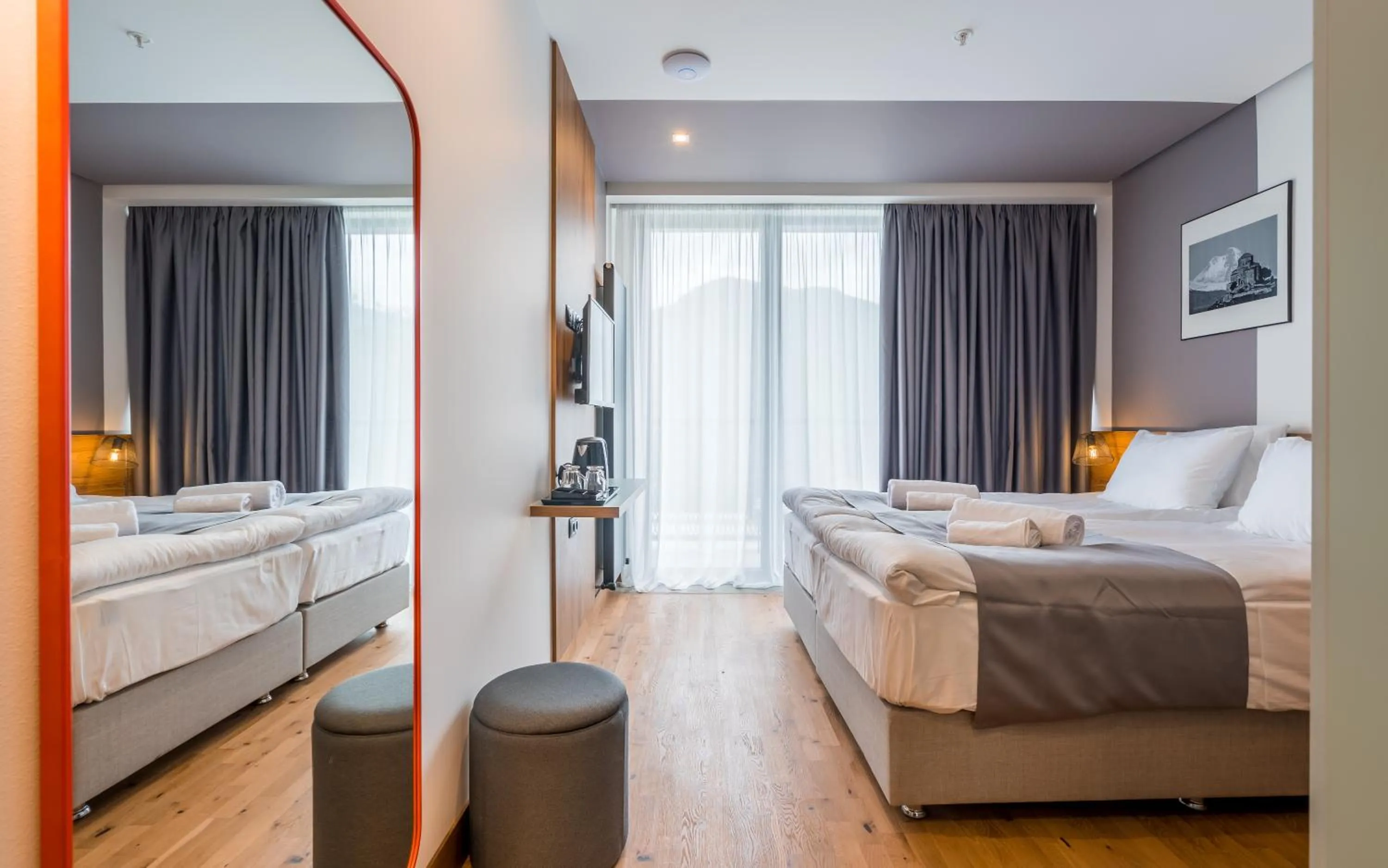 Photo of the whole room, Bed in Step Inn - Kazbegi