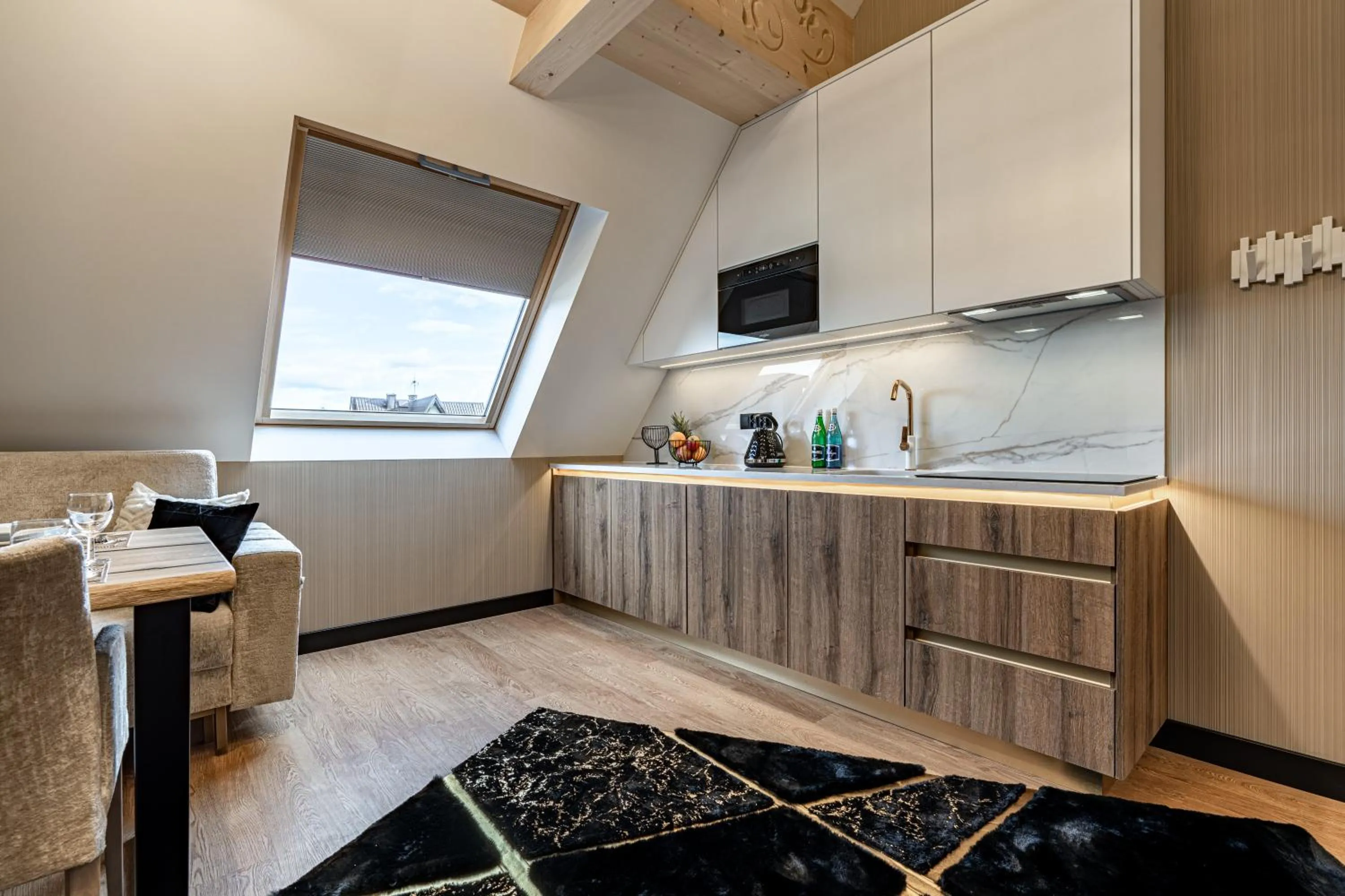 Kitchen or kitchenette in Aparthotel Diamond SPA Aqua