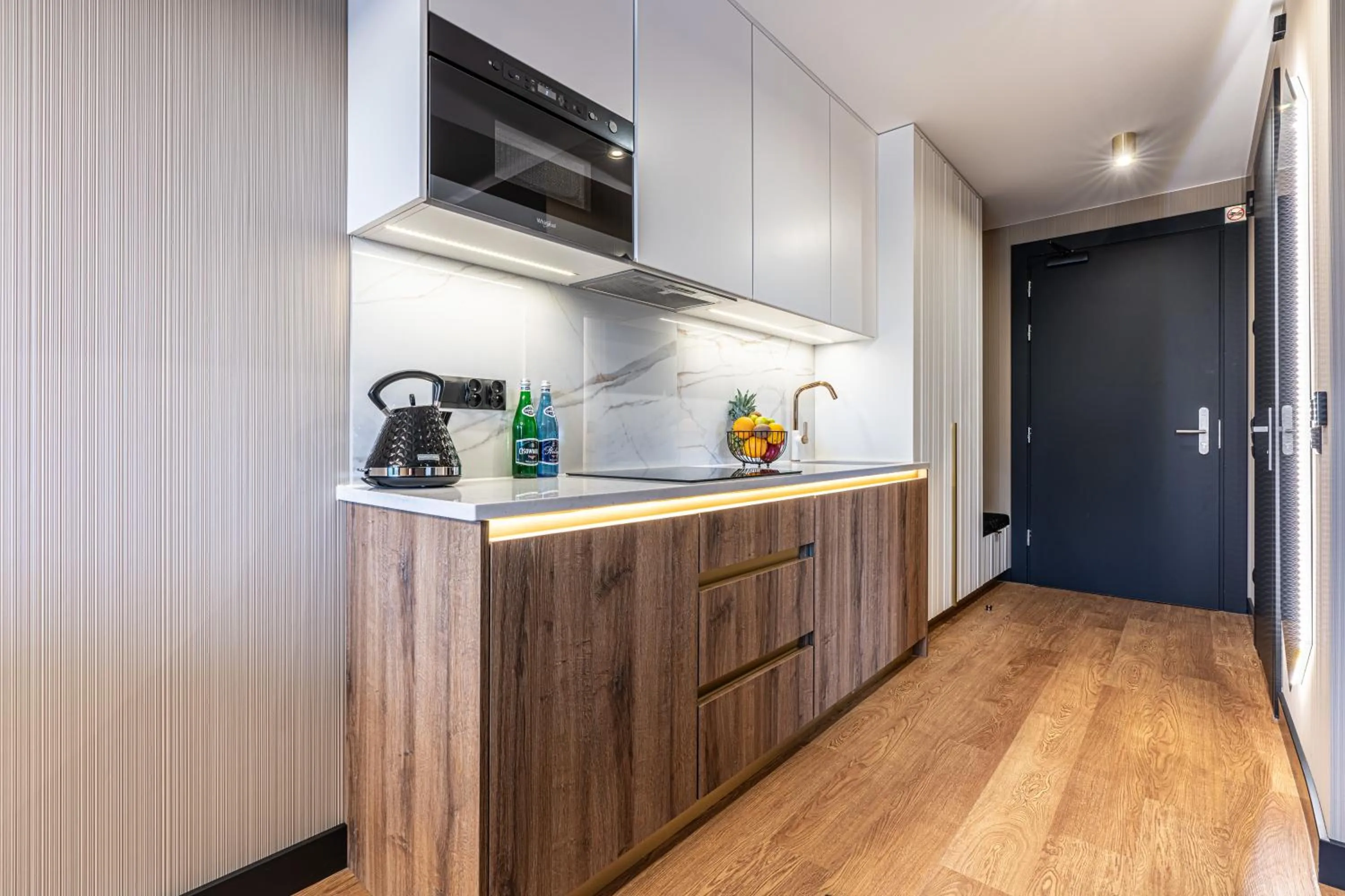 Kitchen or kitchenette in Aparthotel Diamond SPA Aqua