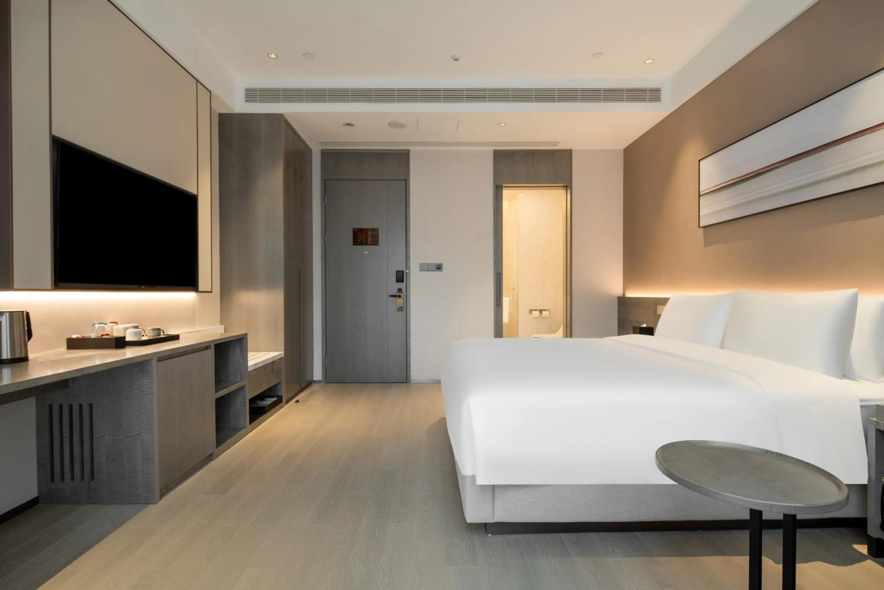 View (from property/room), Bed in Hyatt Place Linyi People Square