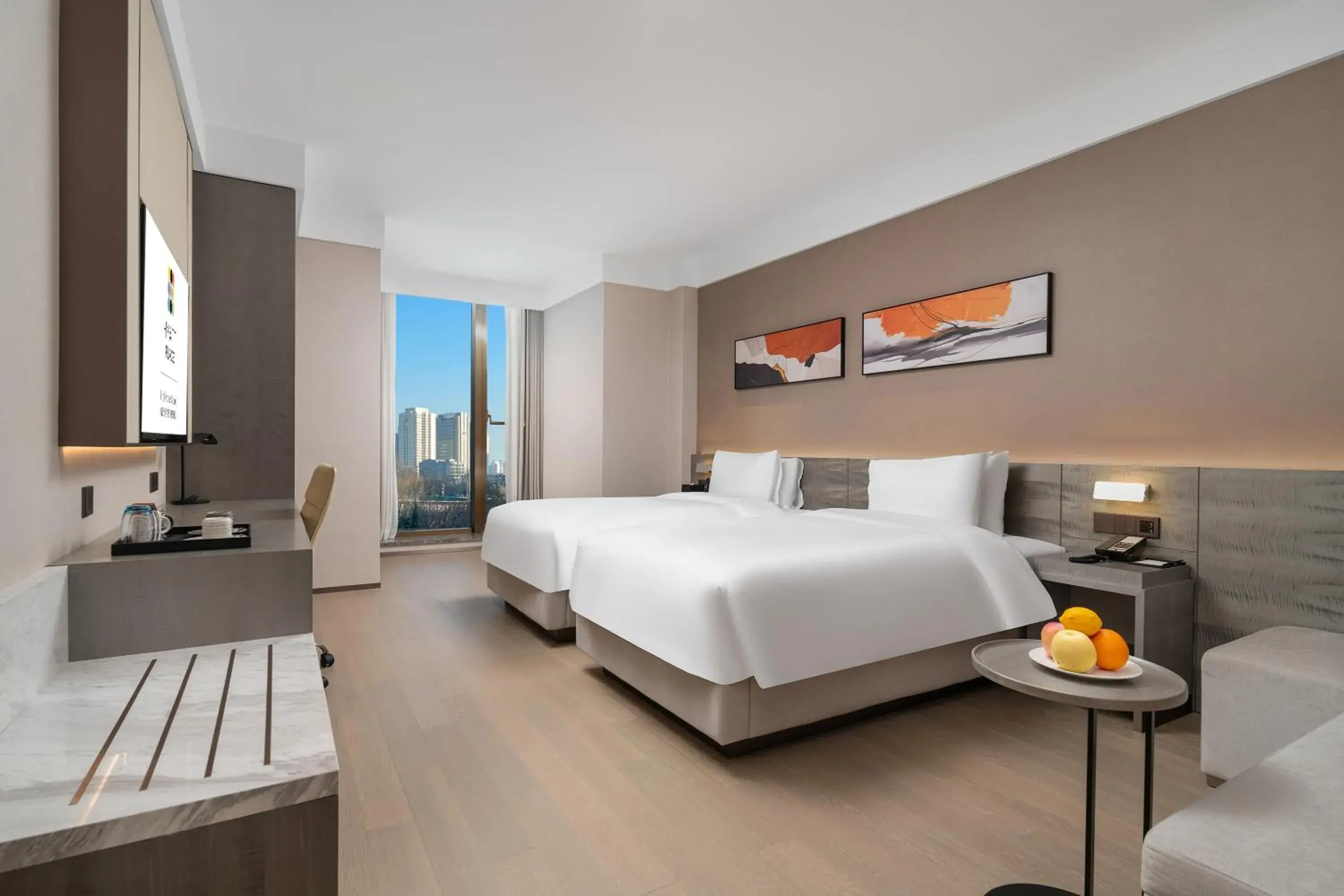 Twin Room with Sofa Bed and Garden View in Hyatt Place Linyi People Square Twin Room with Sofa Bed and Garden View in Hyatt Place Linyi People Square