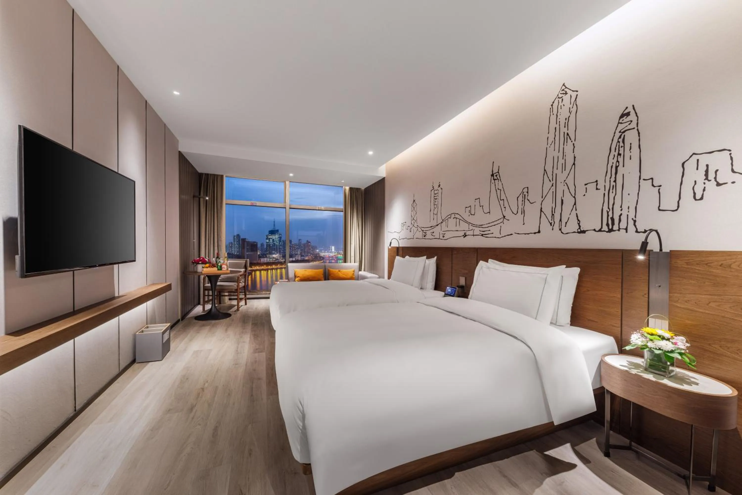 Bed in UrCove By Hyatt ShenZhen Futian Port