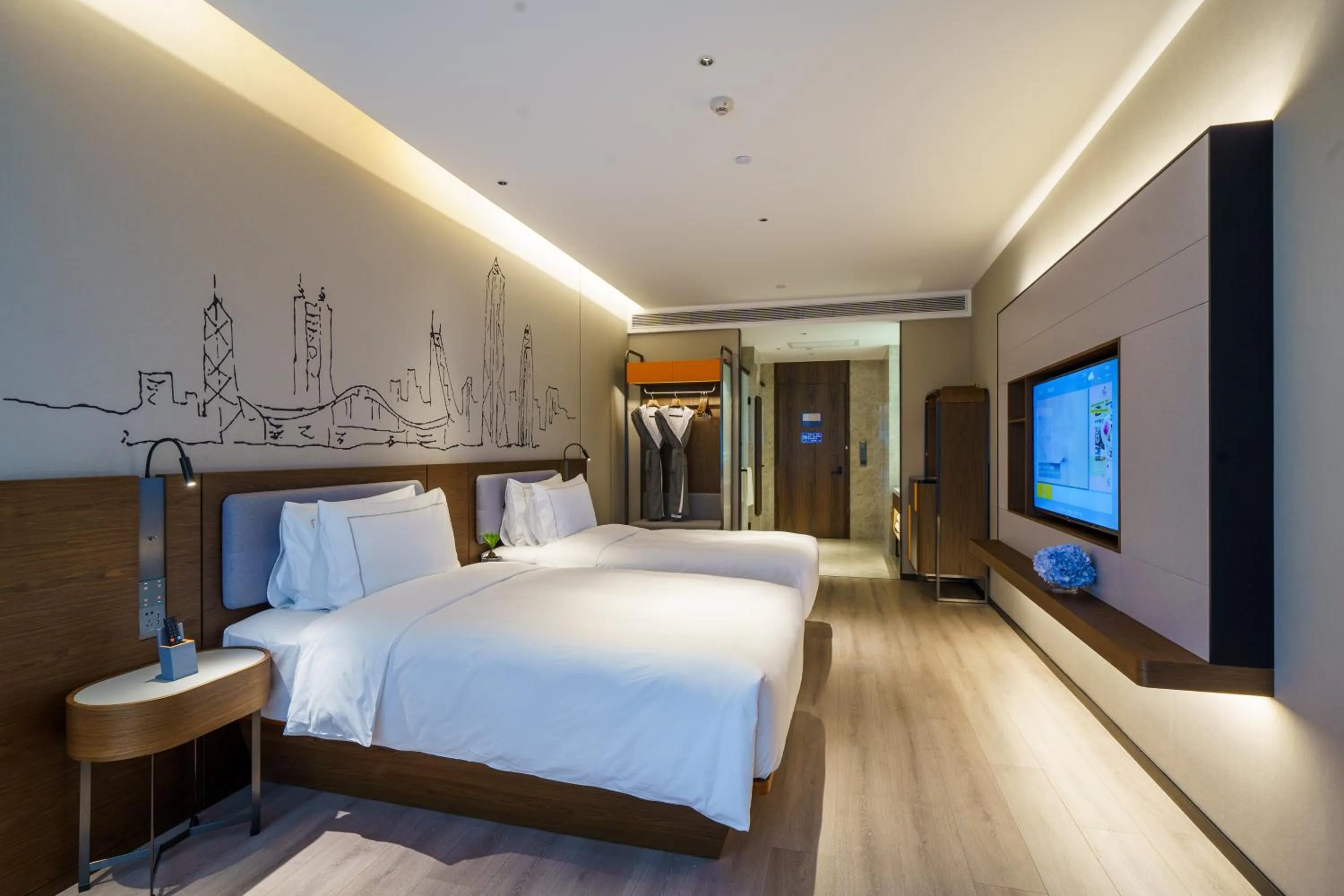 Photo of the whole room, Bed in UrCove by HYATT Futian CBD