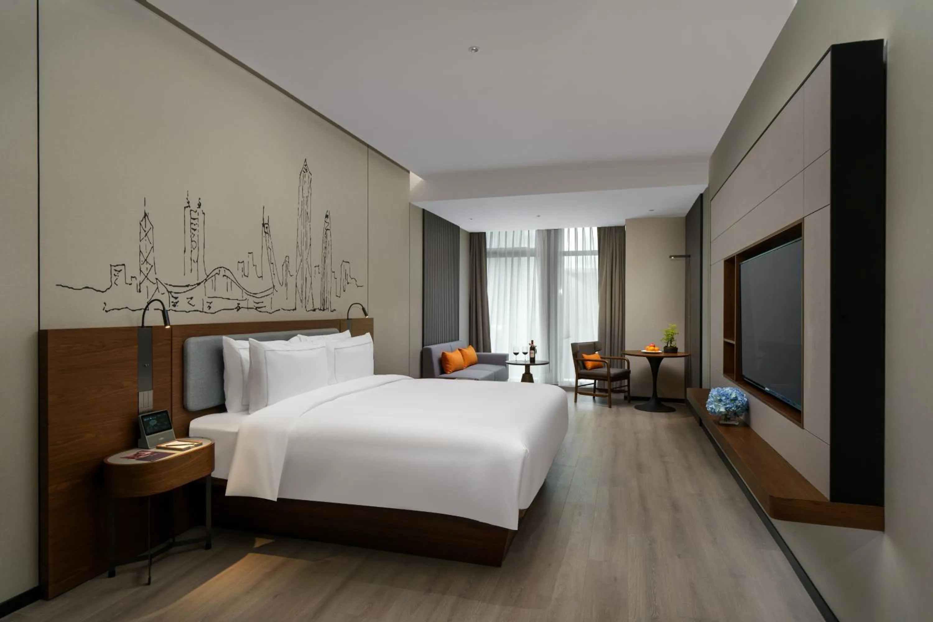 Photo of the whole room, Bed in UrCove by HYATT Futian CBD