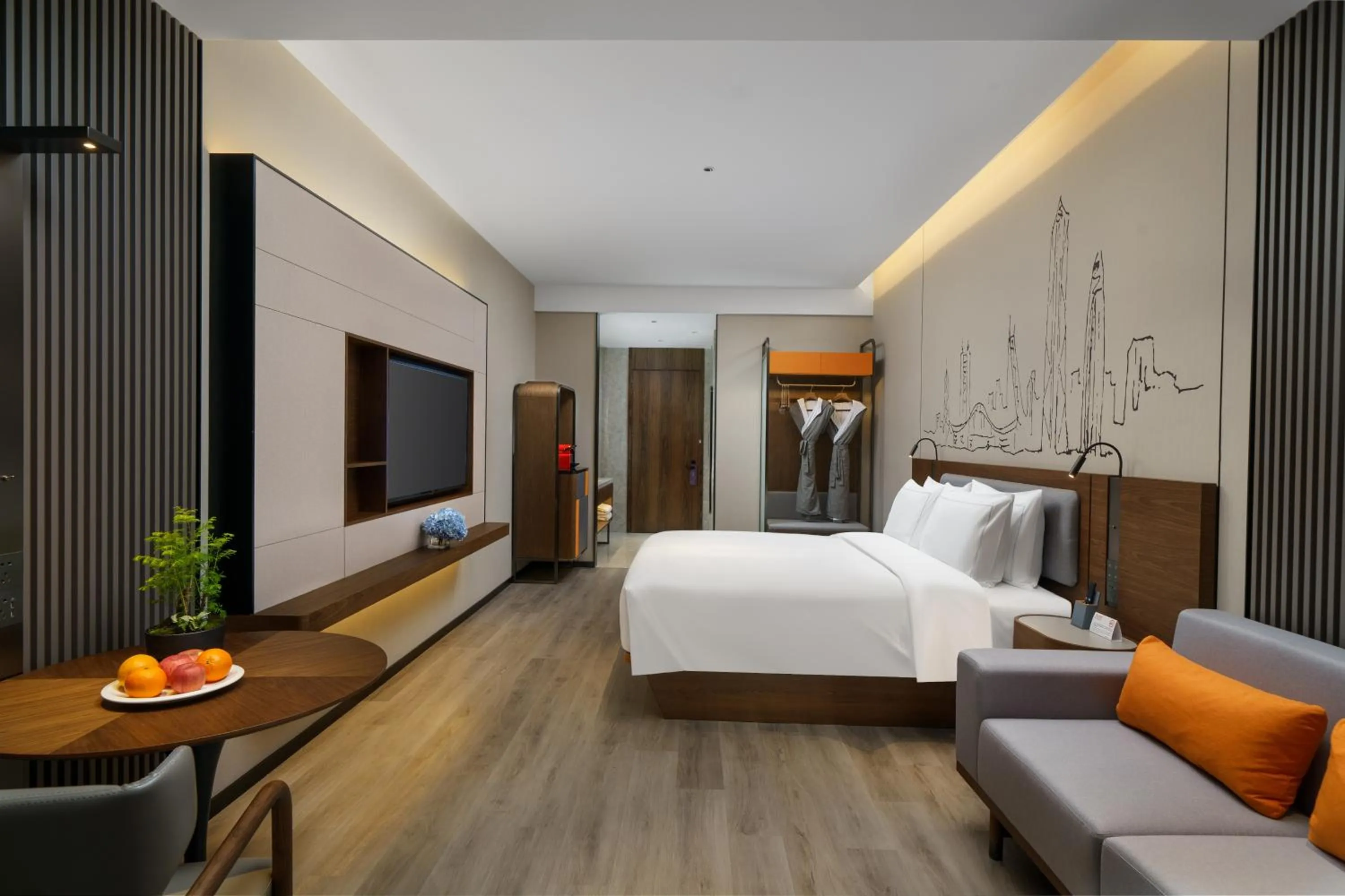 Photo of the whole room, Bed in UrCove by HYATT Futian CBD