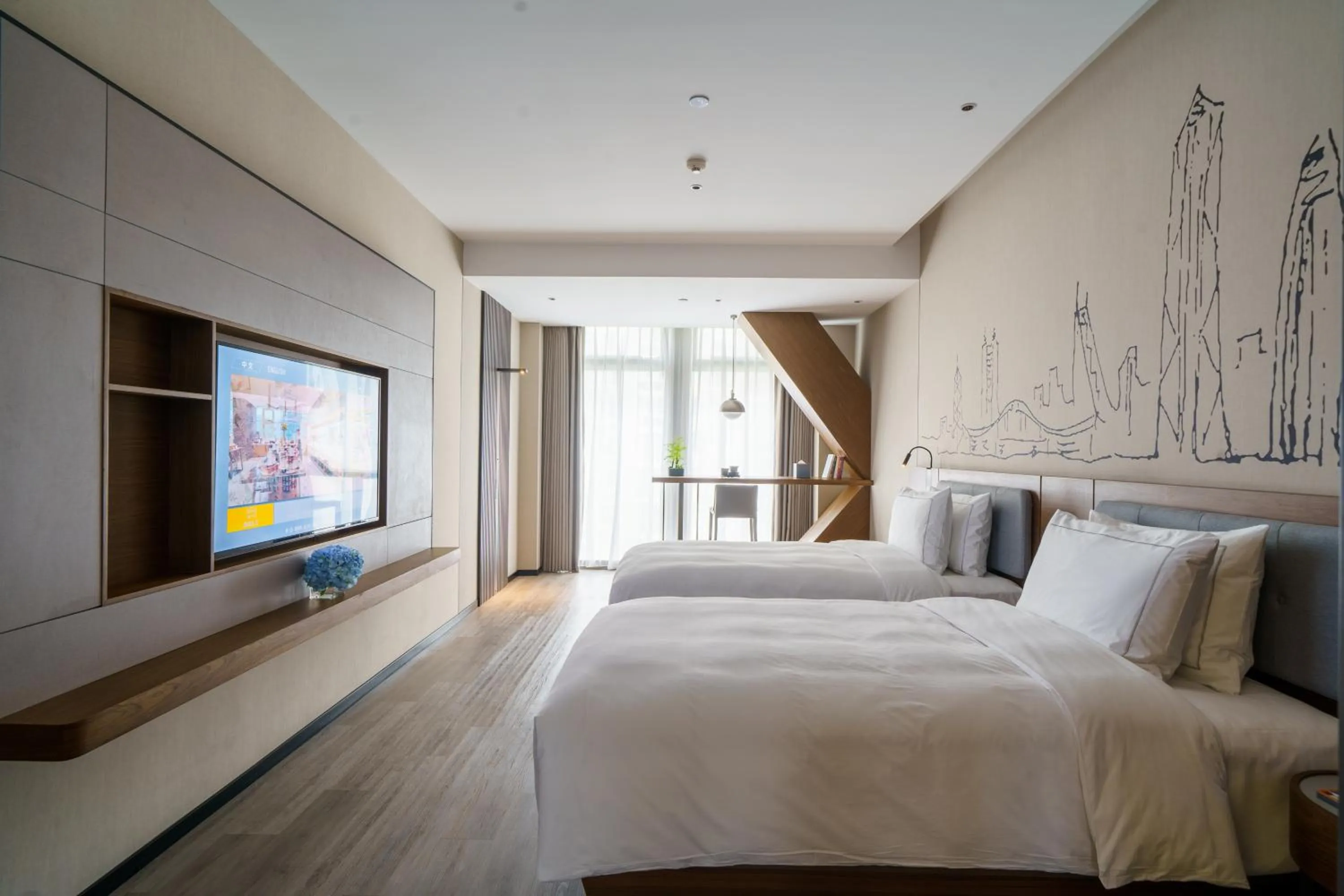 Photo of the whole room, Bed in UrCove by HYATT Futian CBD