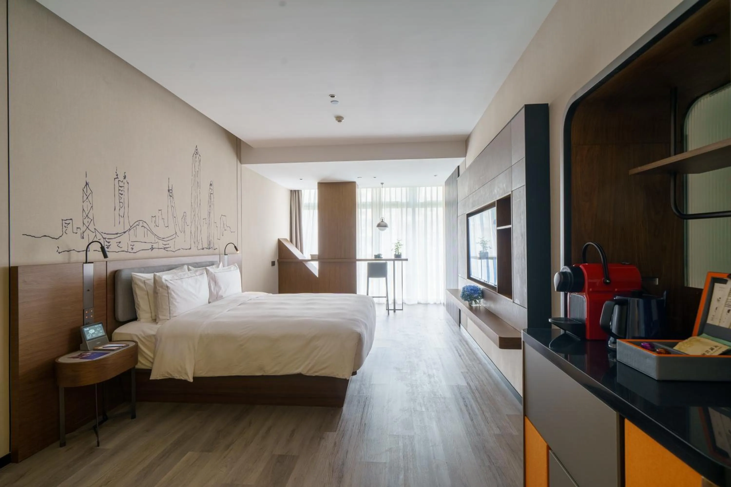 Photo of the whole room, Bed in UrCove by HYATT Futian CBD