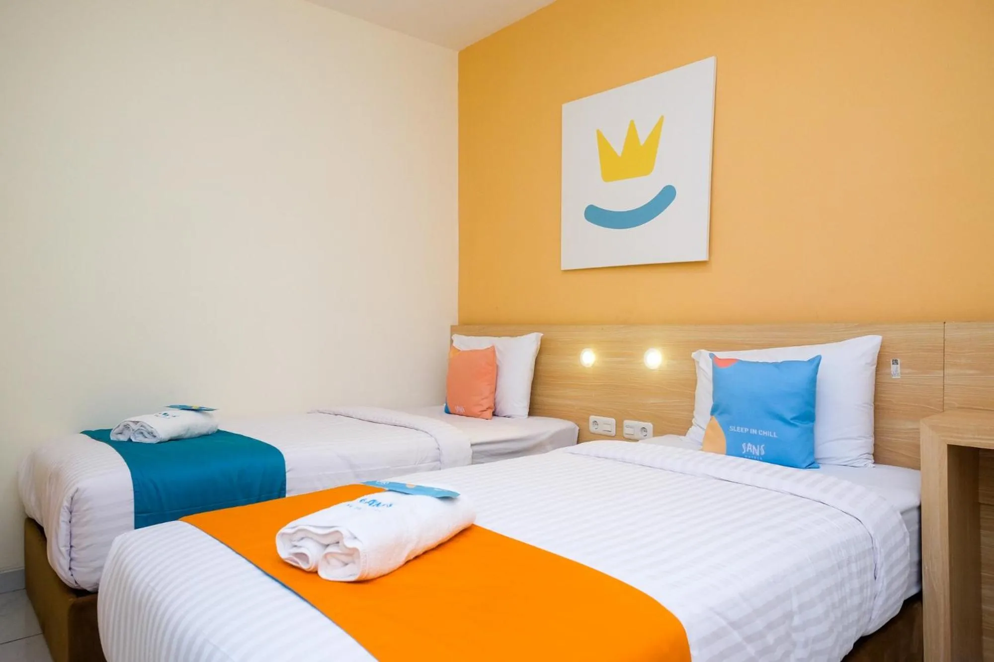 Bed in Sans Hotel Aurum Majapahit Semarang