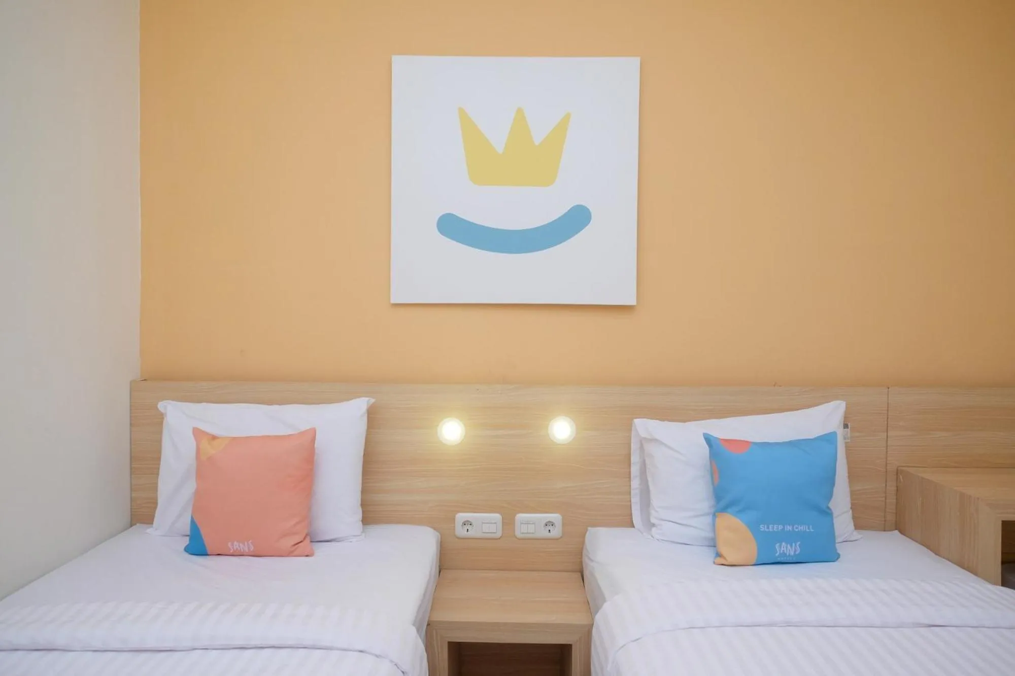 Bed in Sans Hotel Aurum Majapahit Semarang