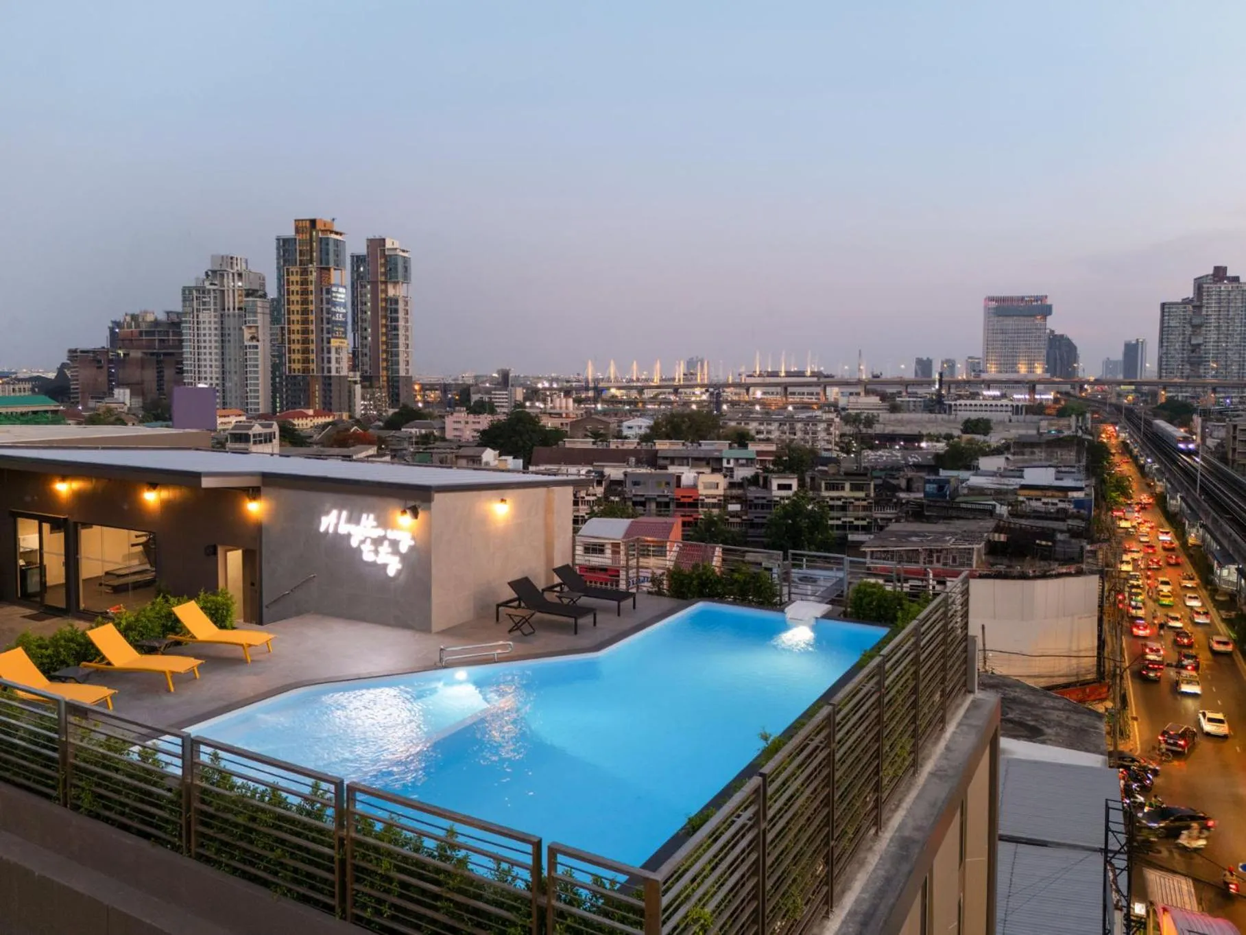Swimming pool in Lumen Bangkok Udomsuk Station