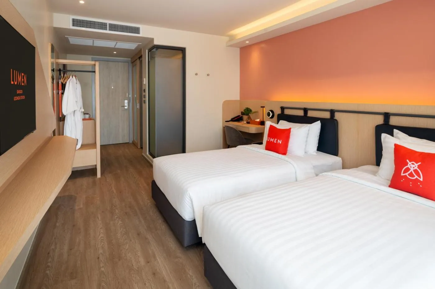 Bedroom, Bed in Lumen Bangkok Udomsuk Station