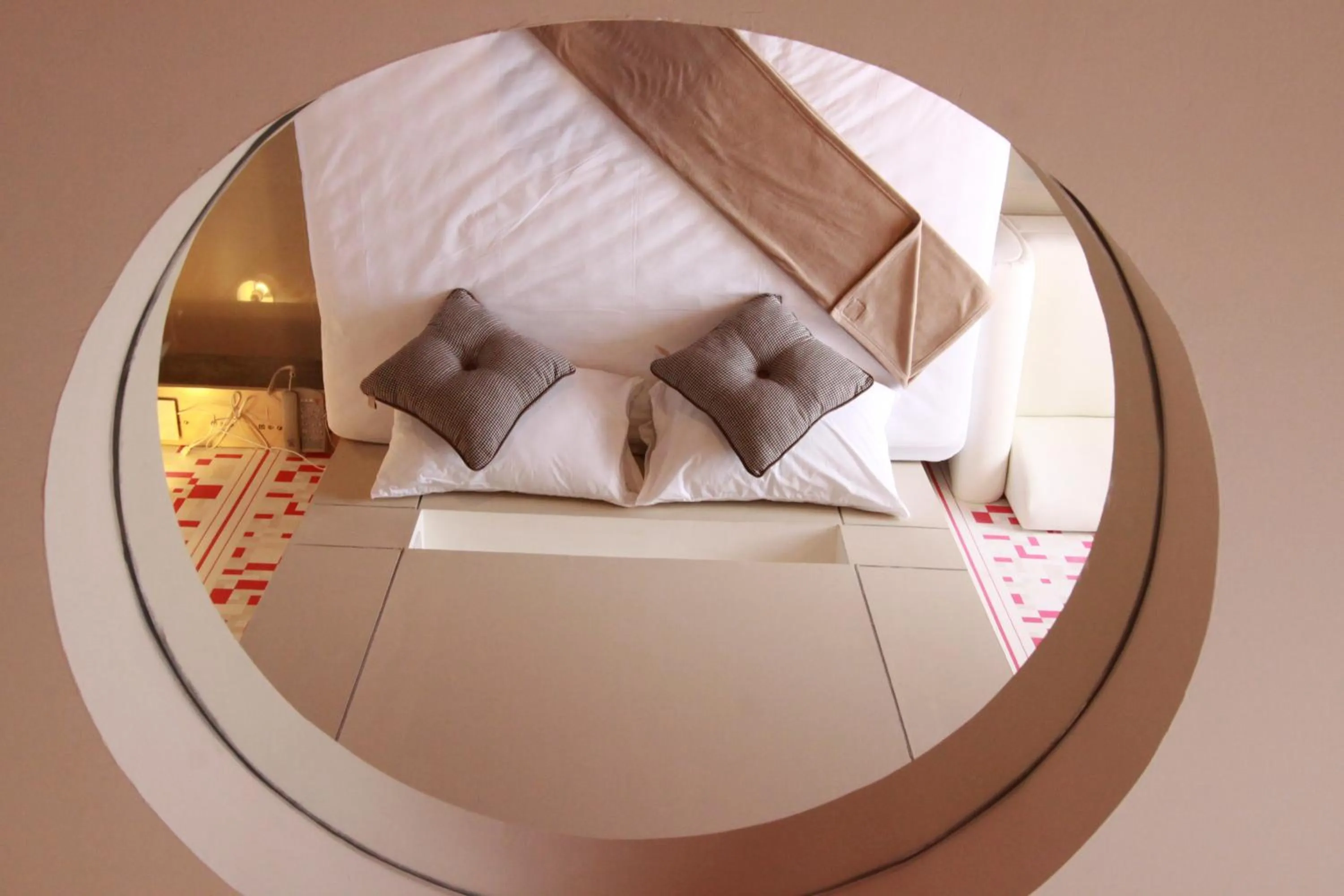 Decorative detail, Bed in Bearing26 Hotel