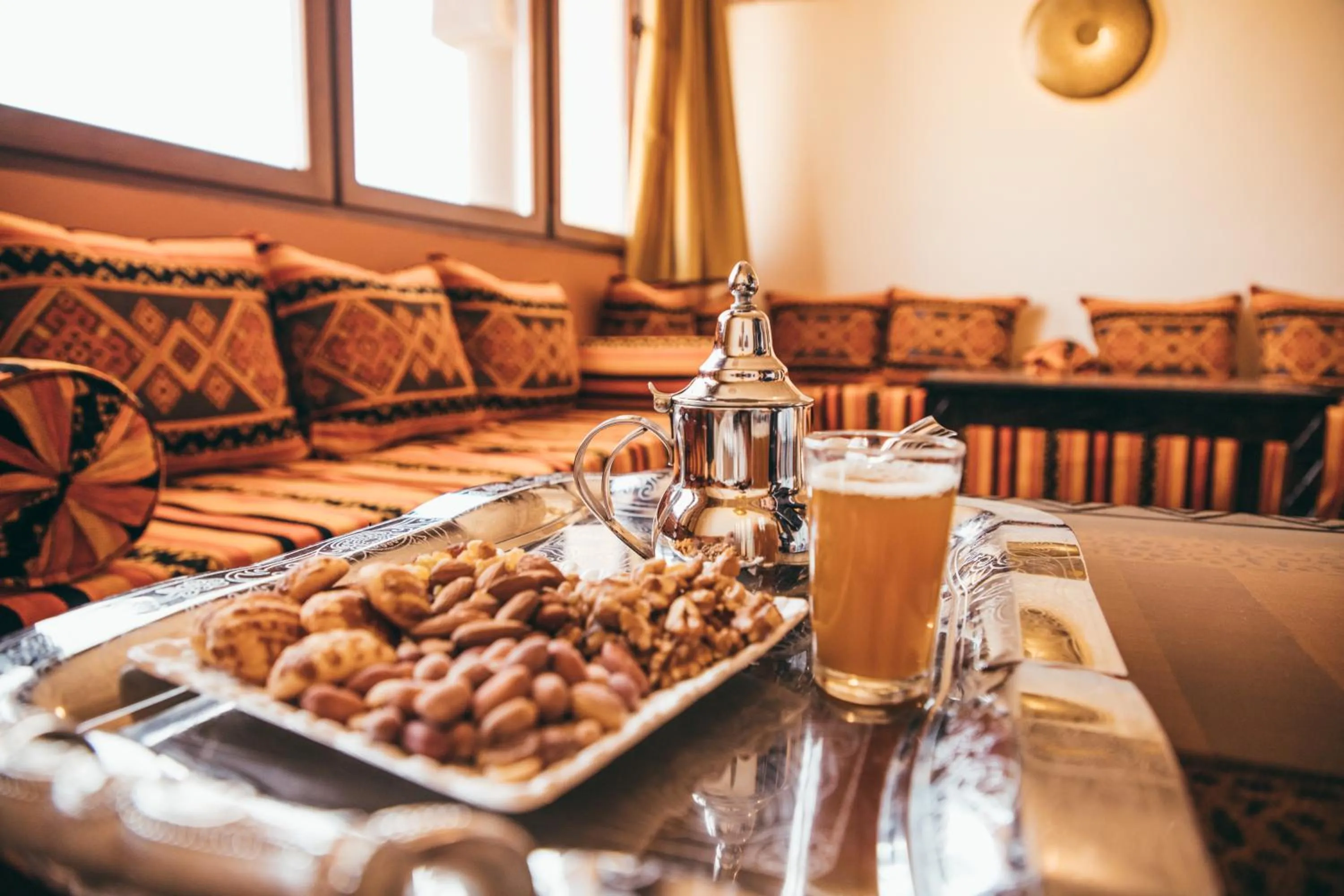 Seating area in Riad Merzouga Dunes