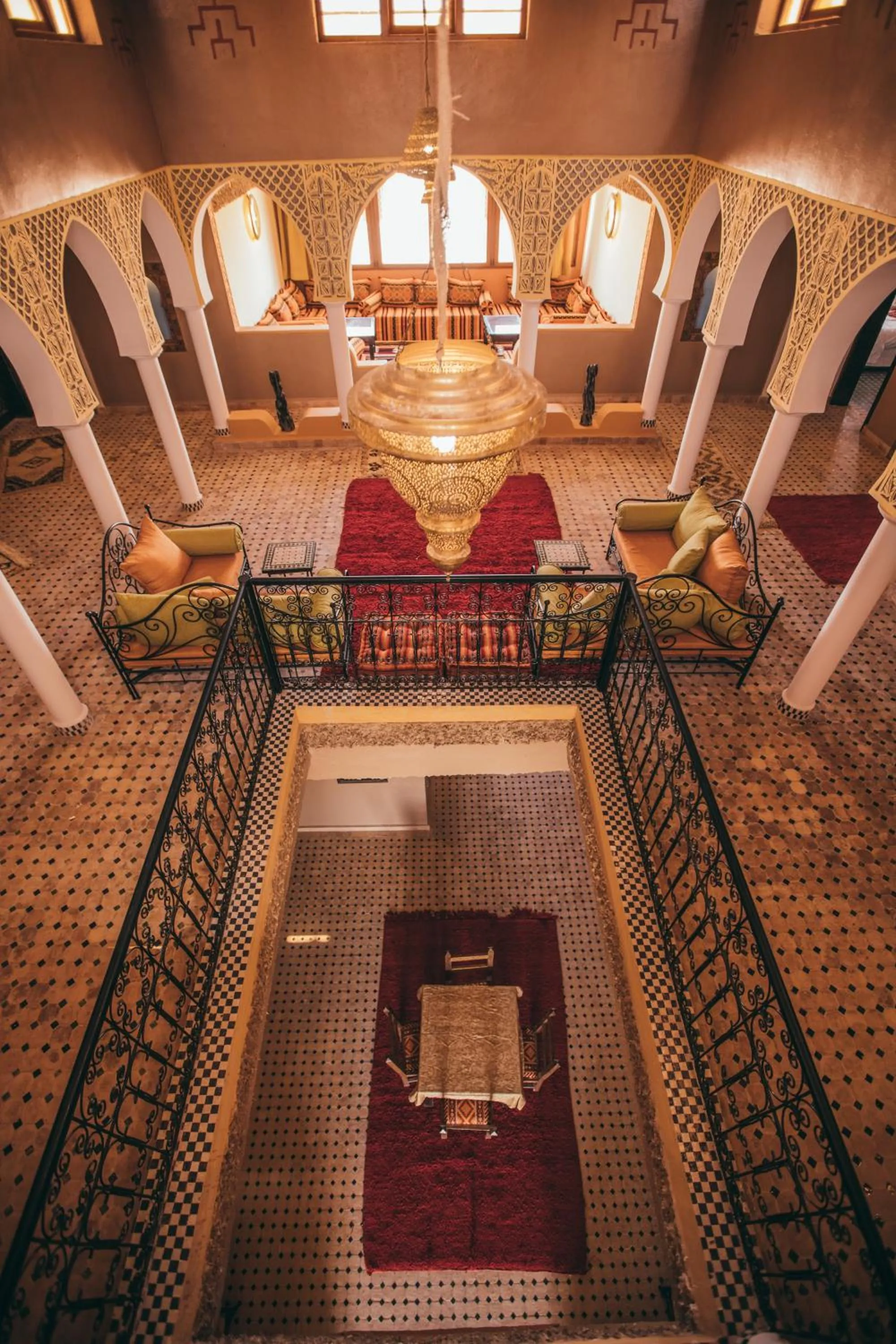 Seating area in Riad Merzouga Dunes