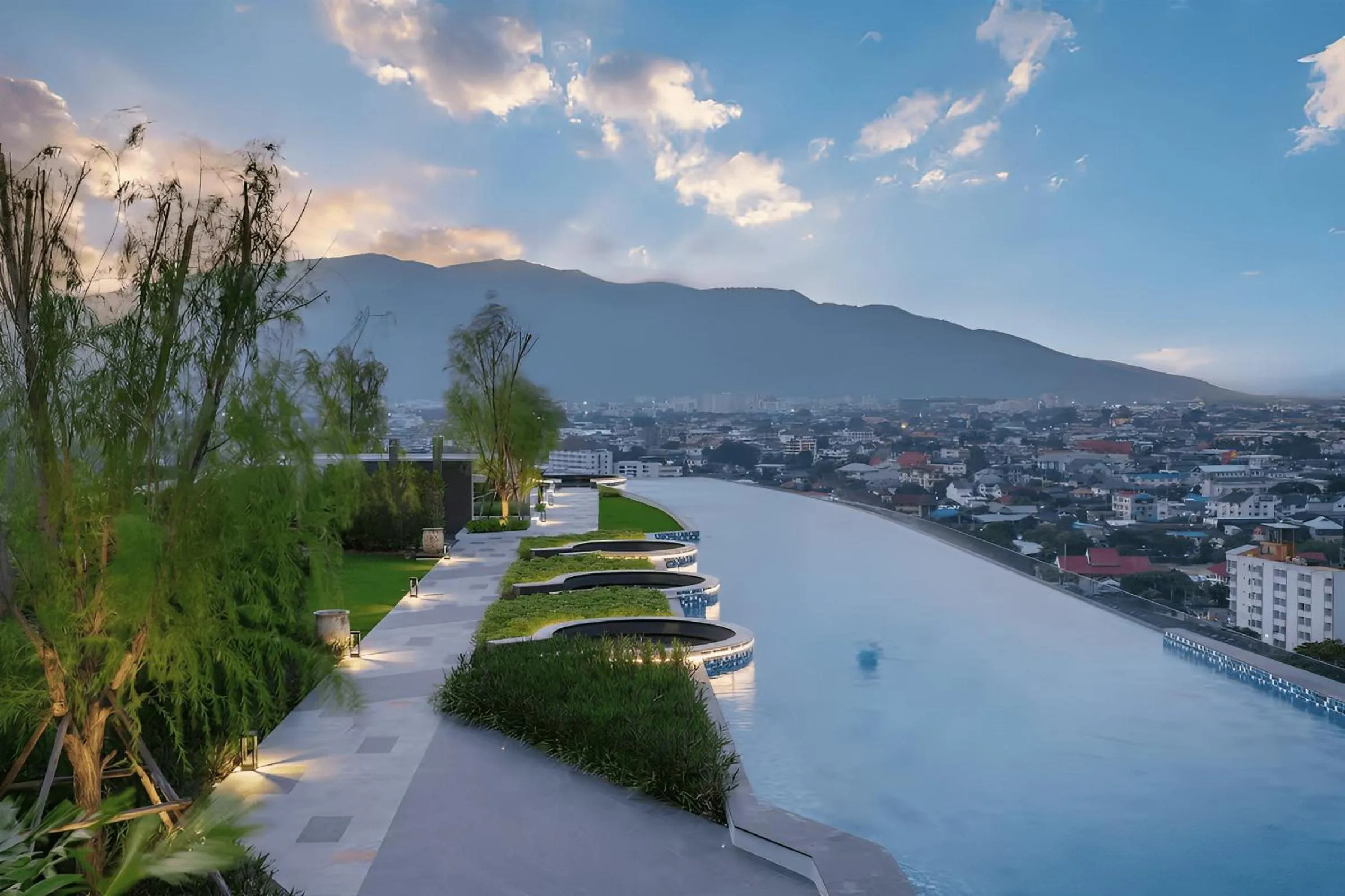 Swimming pool in Astra Sky River Chiang Mai