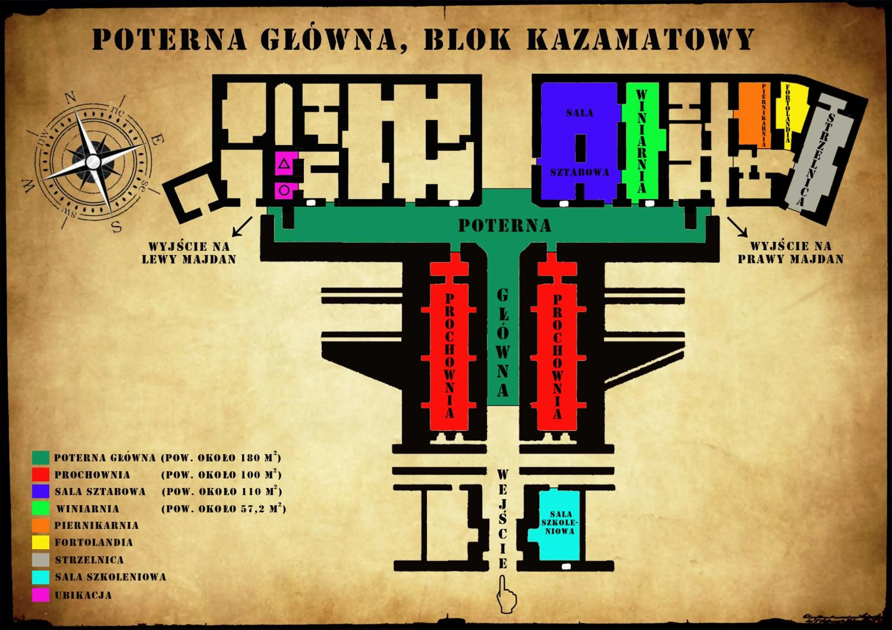 Area and facilities in Twierdza Toruń - Fort IV