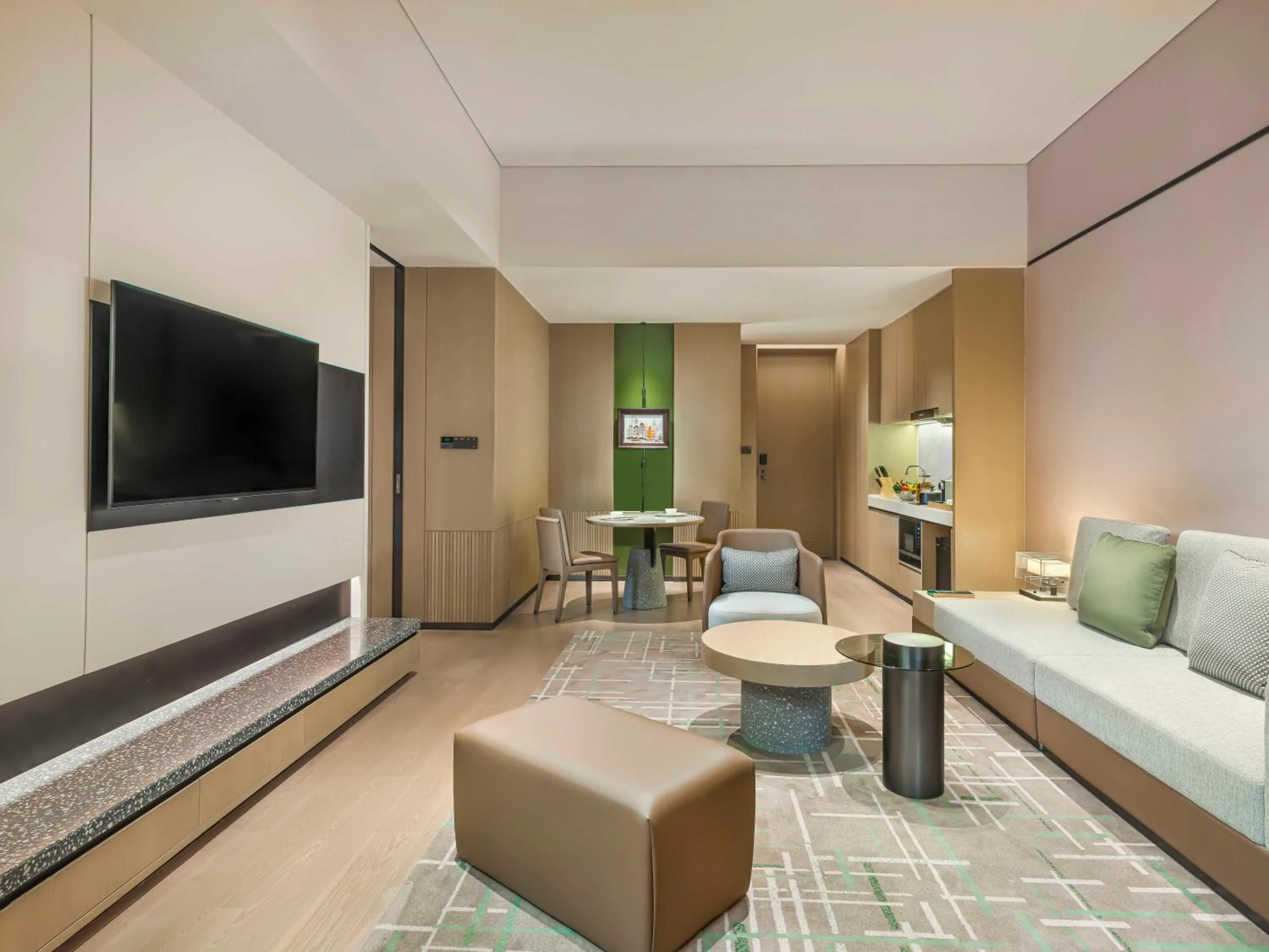 Living room, Bed in Element Guangzhou Baiyun