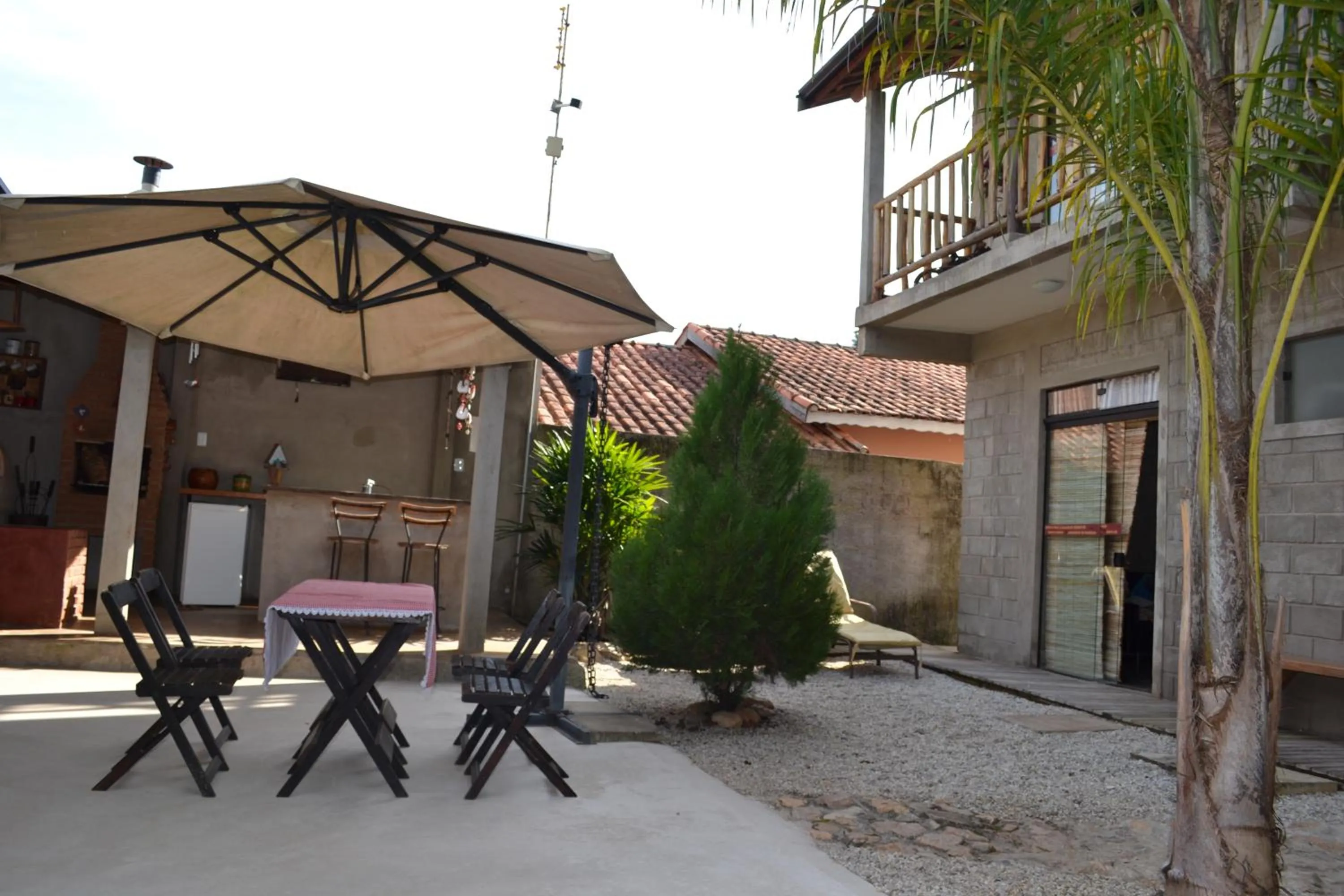 BBQ facilities in Pousada Rota dos Pássaros