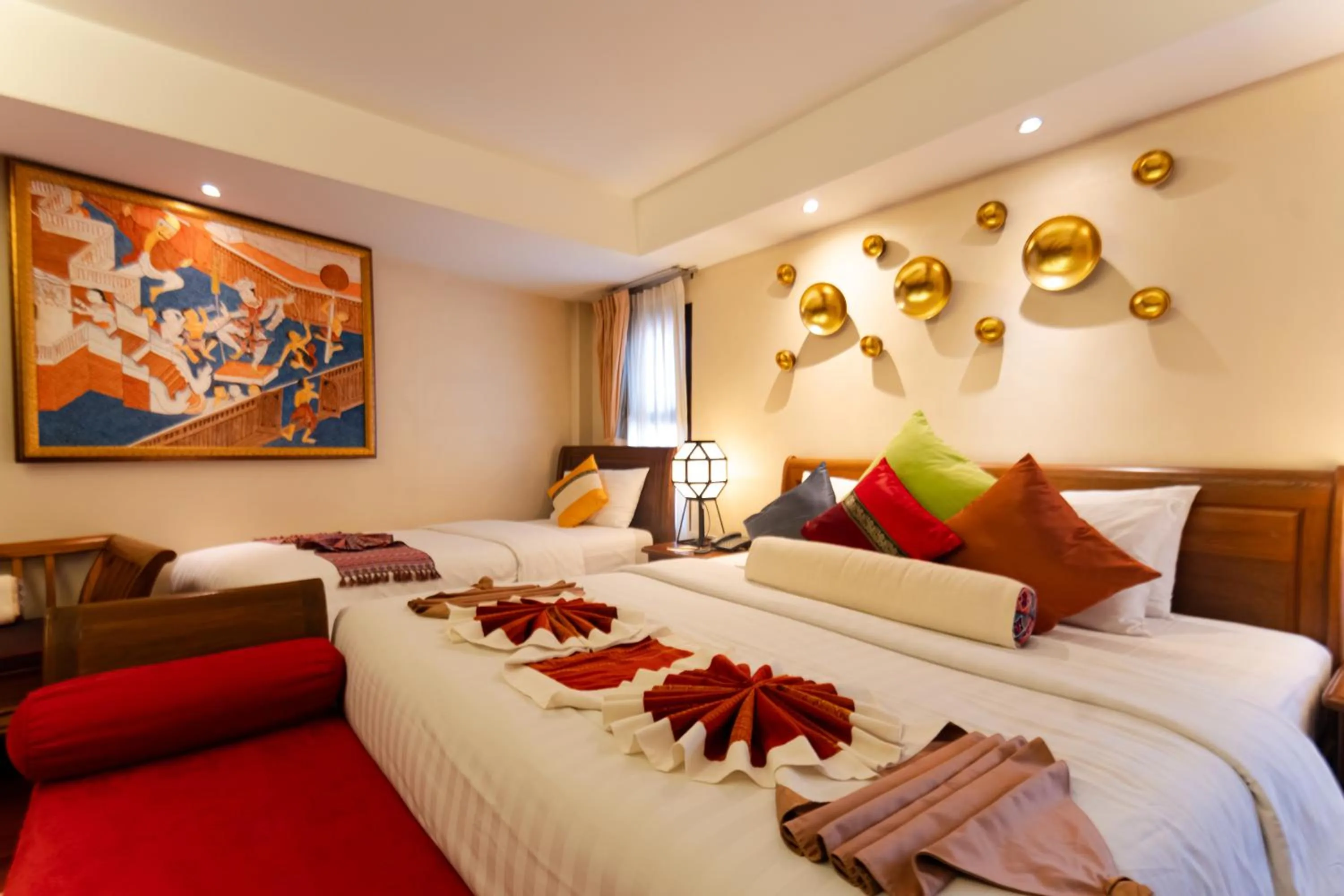 Bed in Viang Thapae Resort