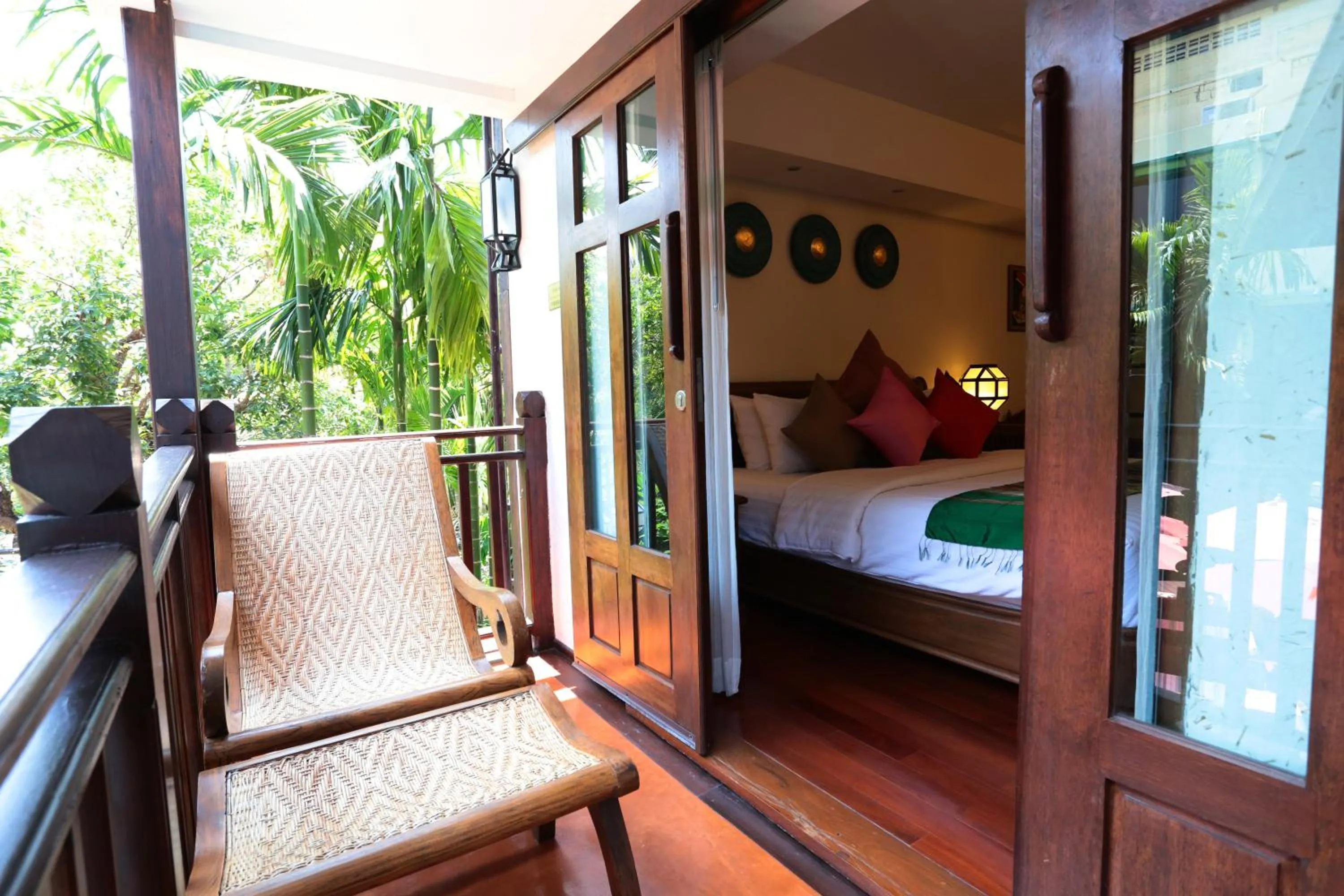 View (from property/room), Bed in Viang Thapae Resort