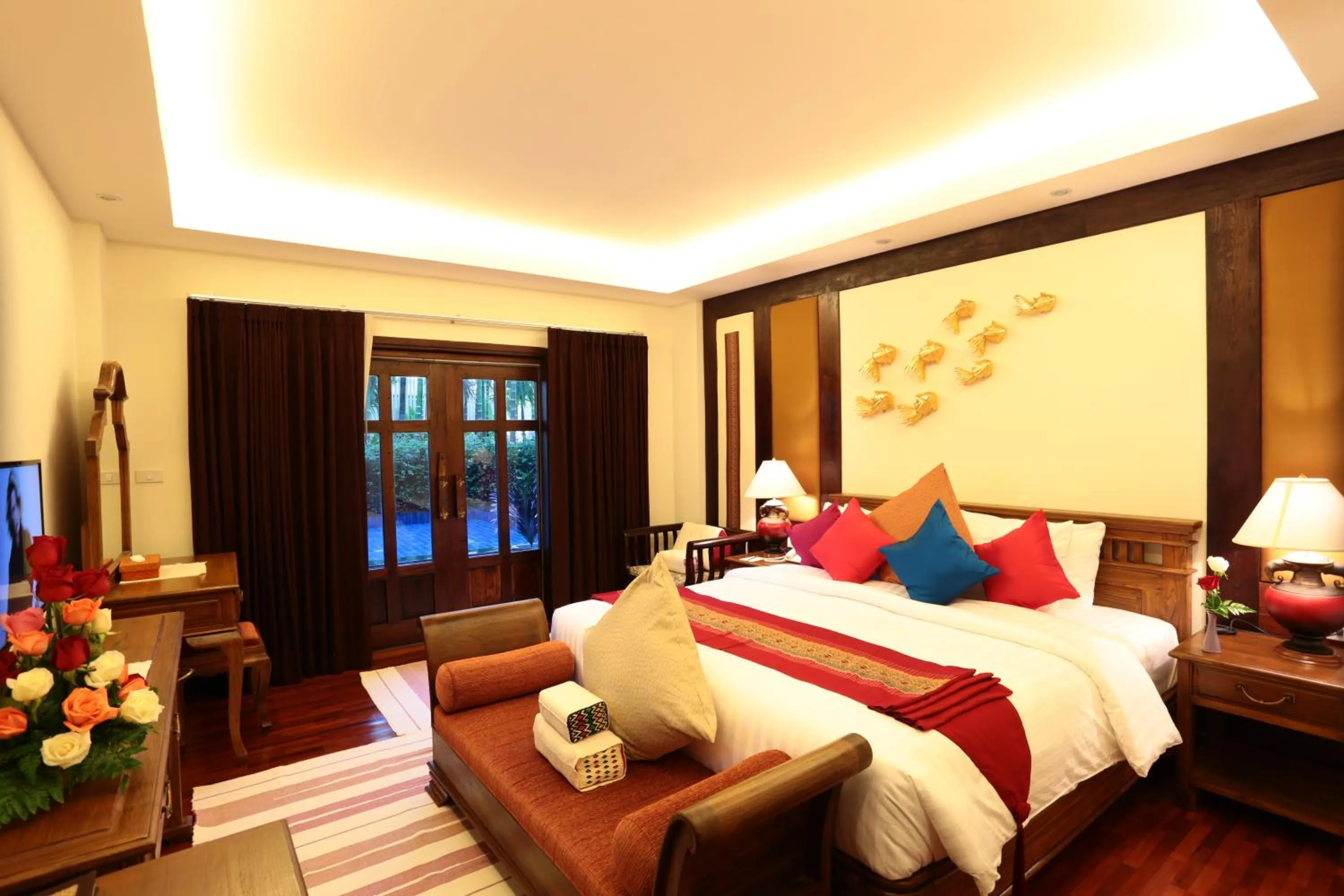 Bed in Viang Thapae Resort