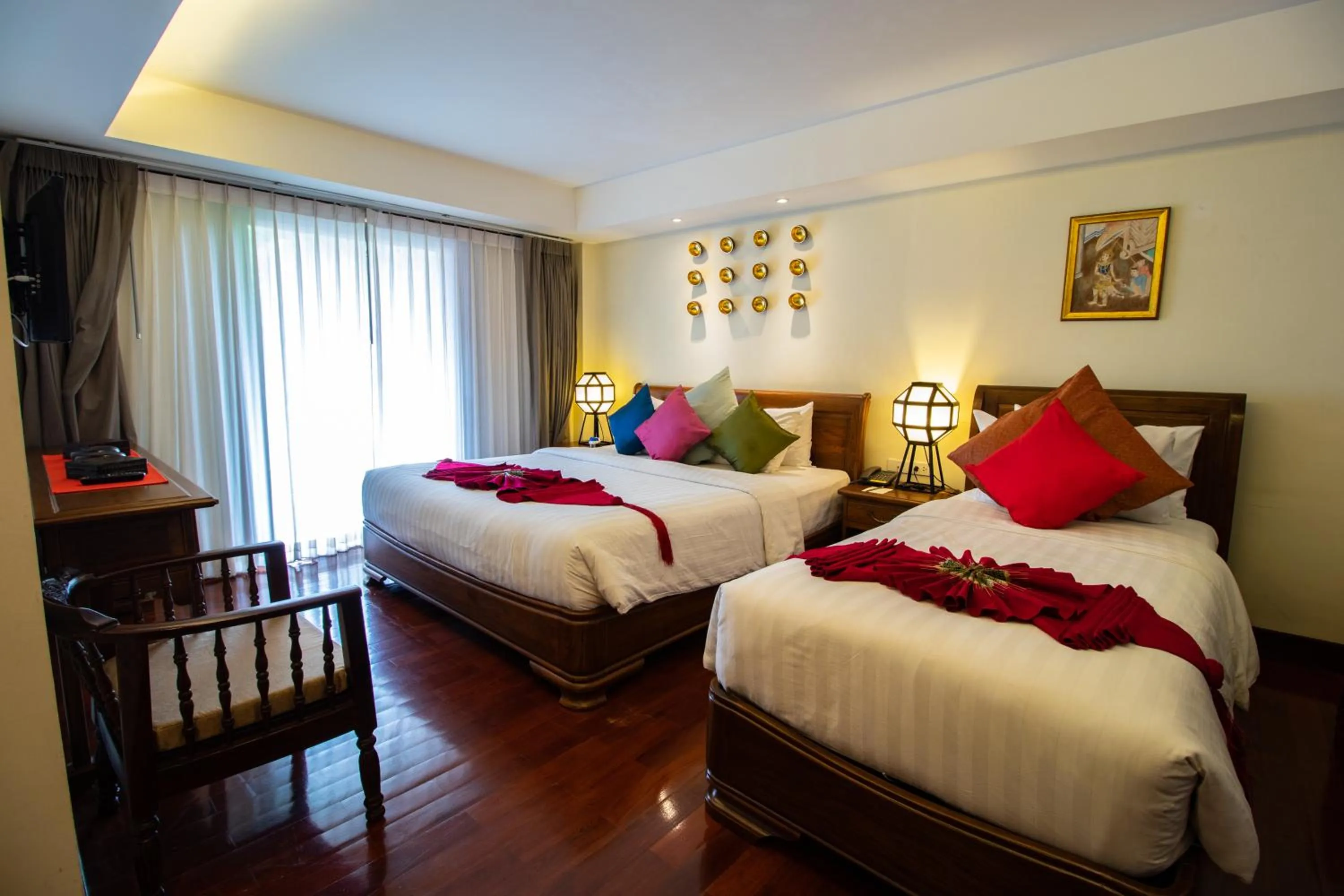 Bed in Viang Thapae Resort