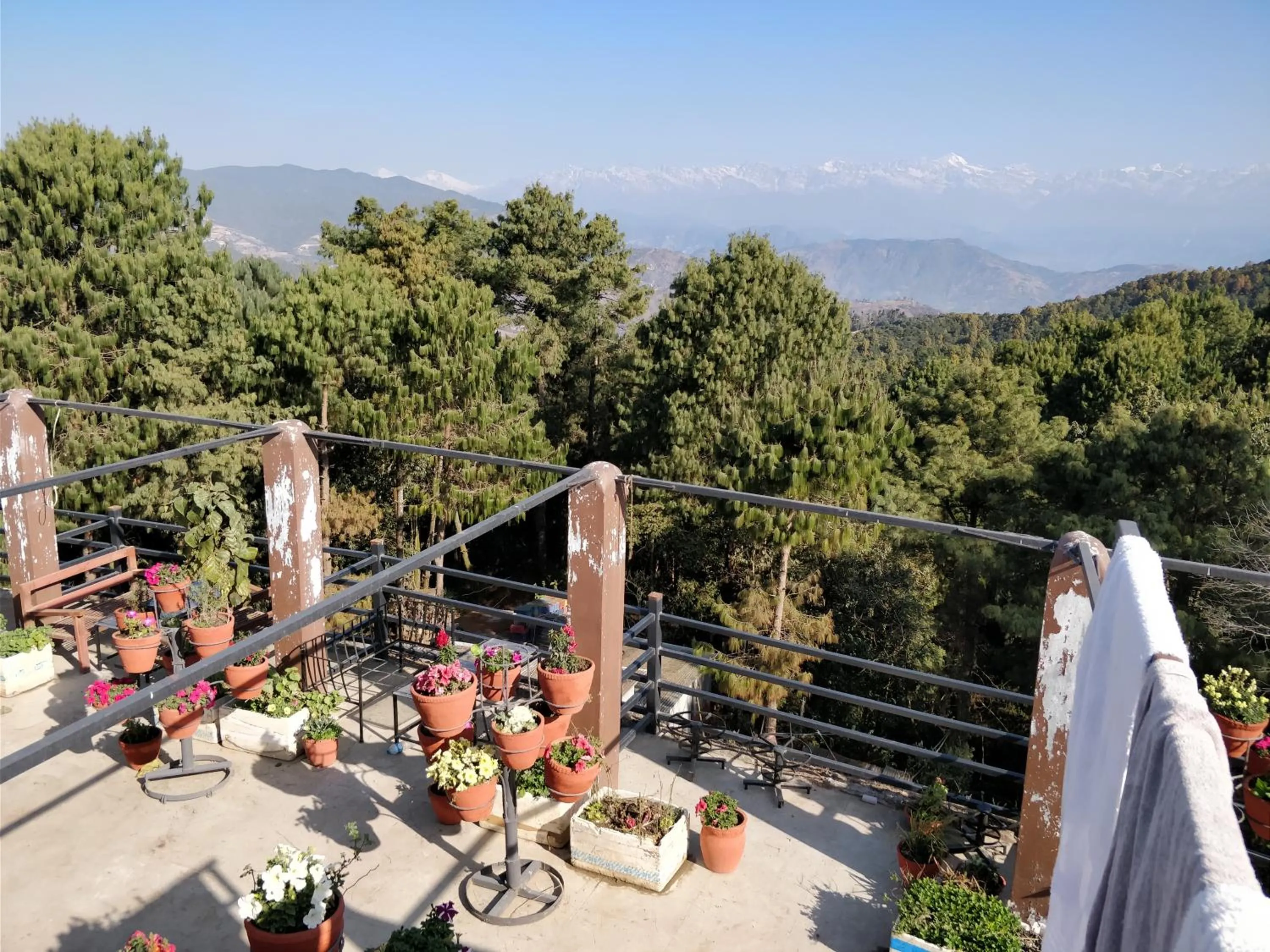 Balcony/Terrace in Langtang View Nagarkot Bed and Breakfast
