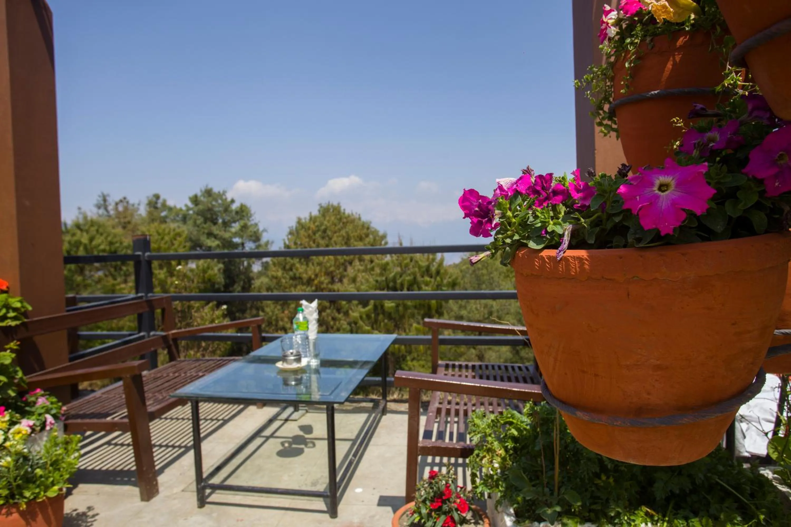 Balcony/Terrace in Langtang View Nagarkot Bed and Breakfast
