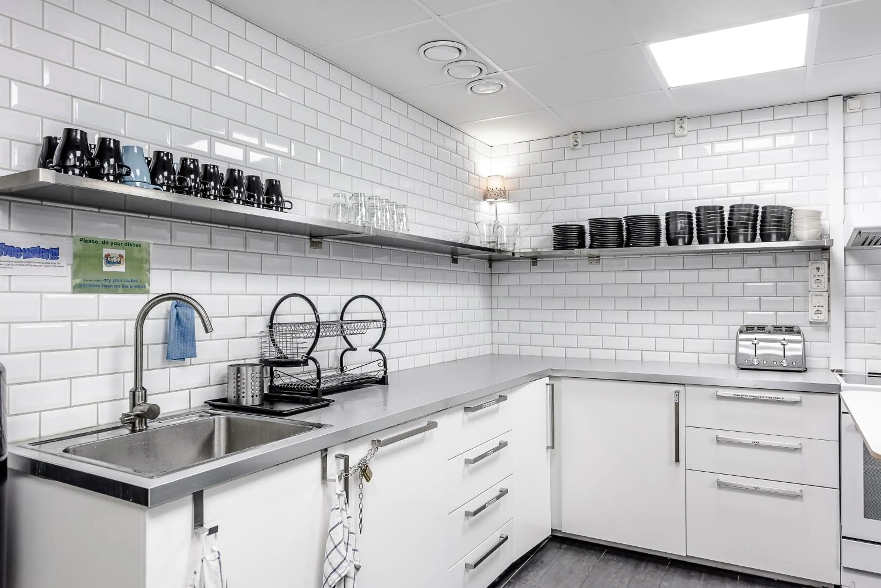 Communal kitchen in City Hostel