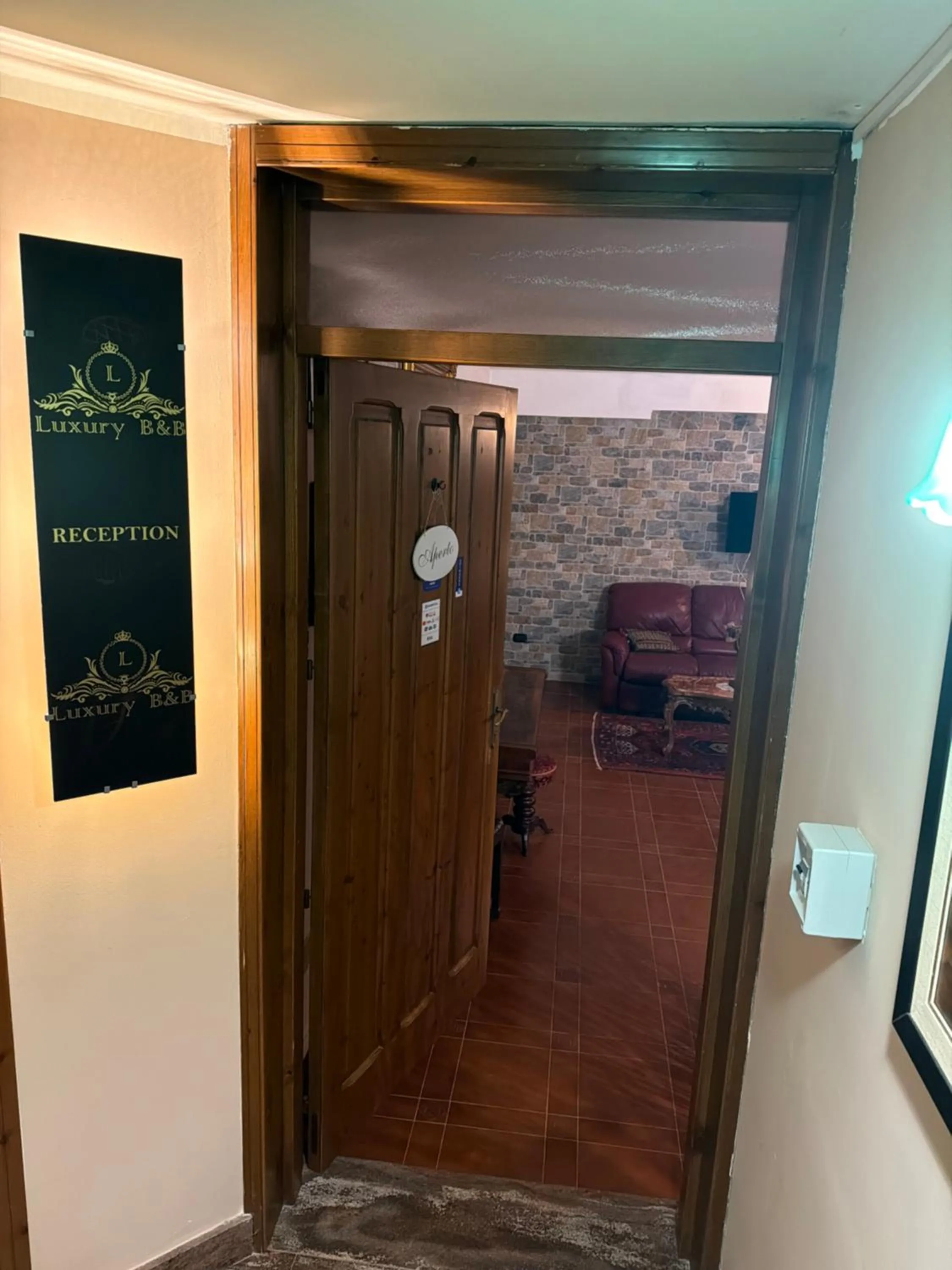 Seating area in B&B Luxury