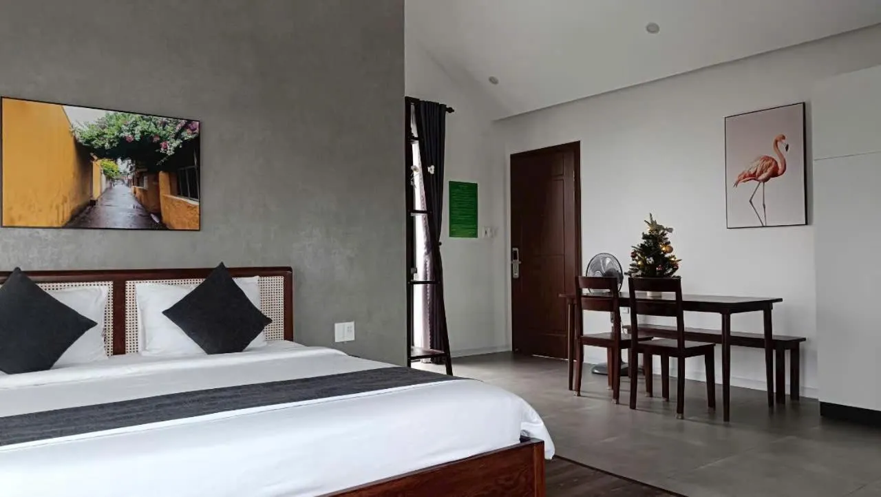 Bed in Charm Champion Villa Hoian