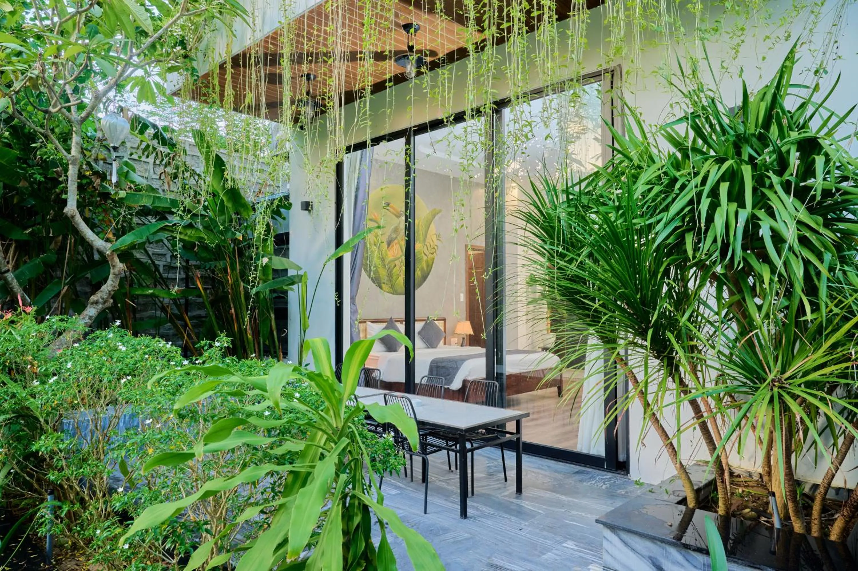 Bed in Charm Champion Villa Hoian