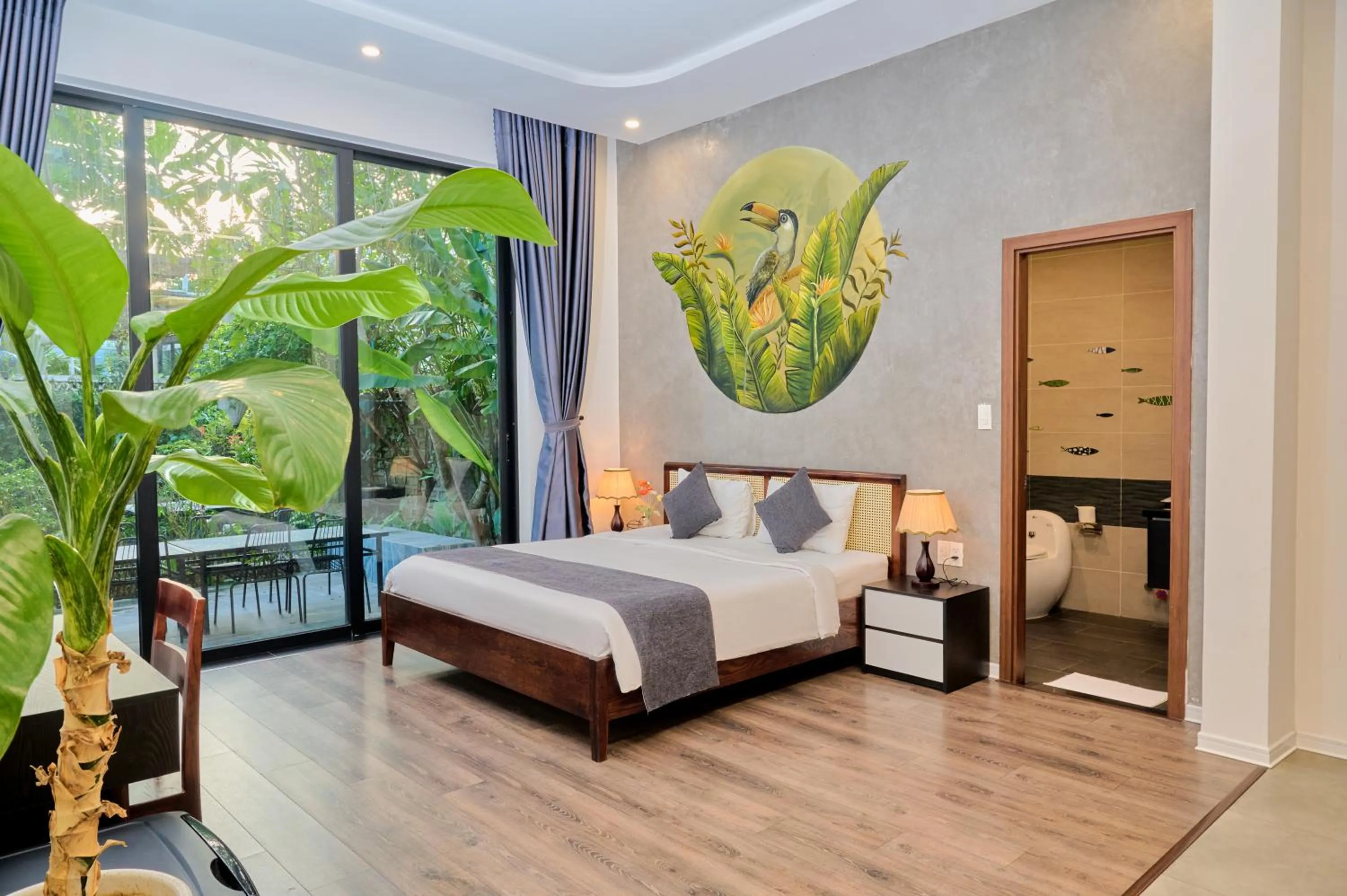 Toilet, Bed in Charm Champion Villa Hoian