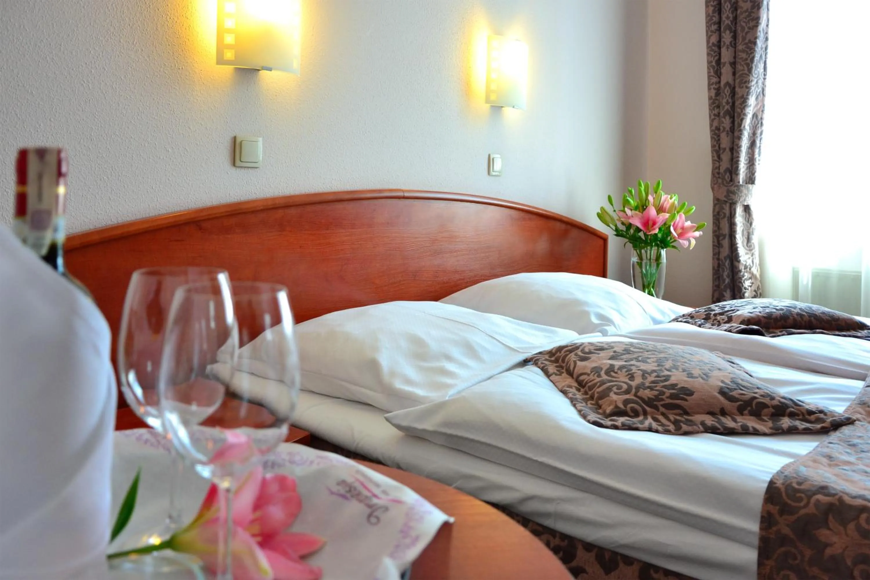 Bed in Hotel Panorama Nowy Sącz