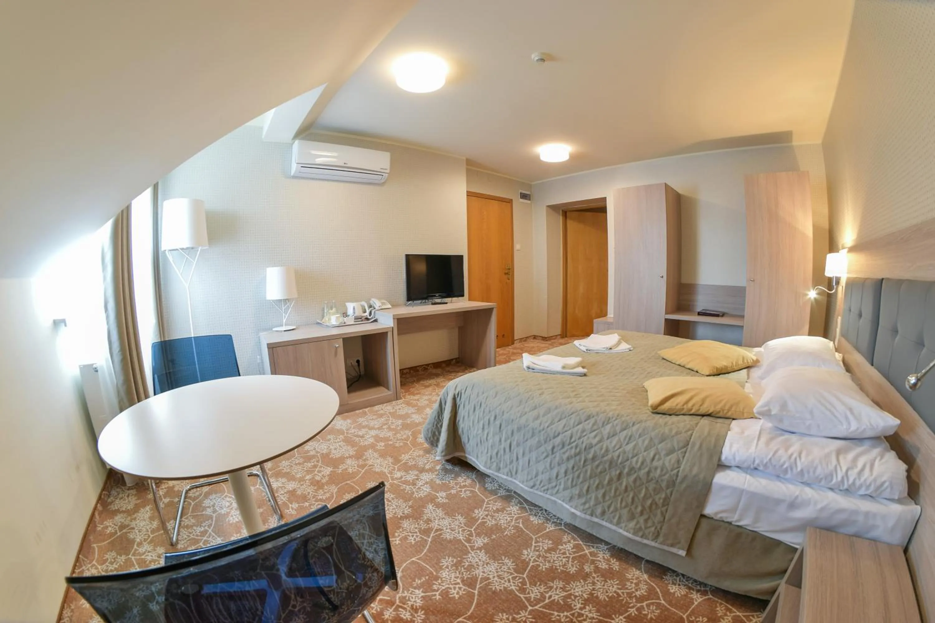 Bed in Hotel Panorama Nowy Sącz