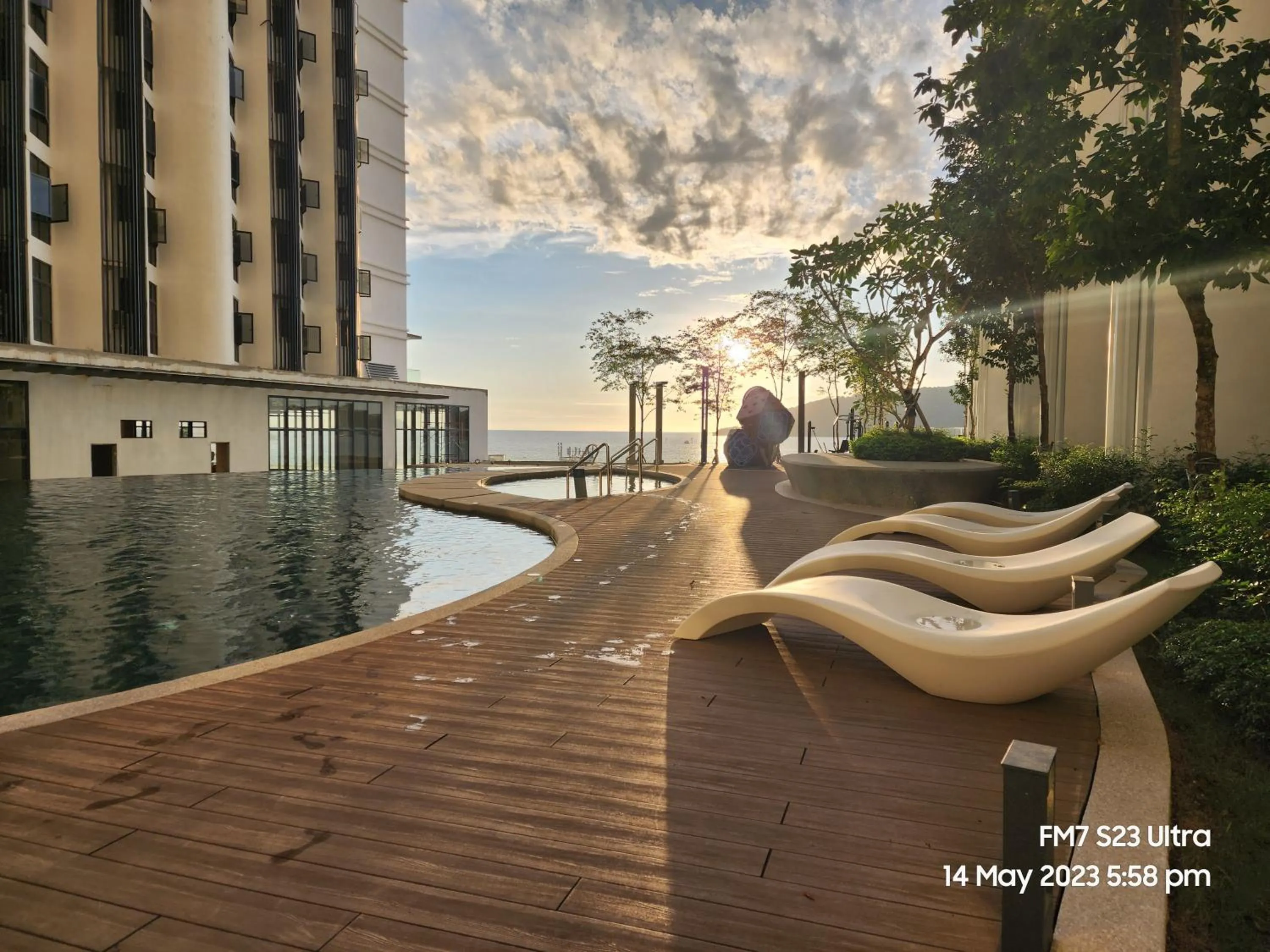 Balcony/Terrace in Seaview Luxury Suites at The Shore Kota Kinabalu