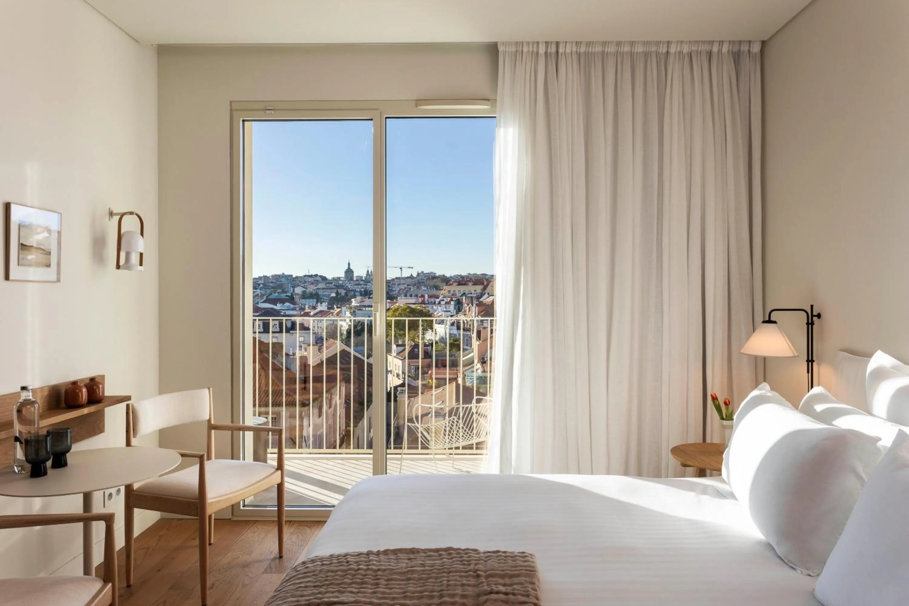 View (from property/room), Bed in Pátio do Tijolo