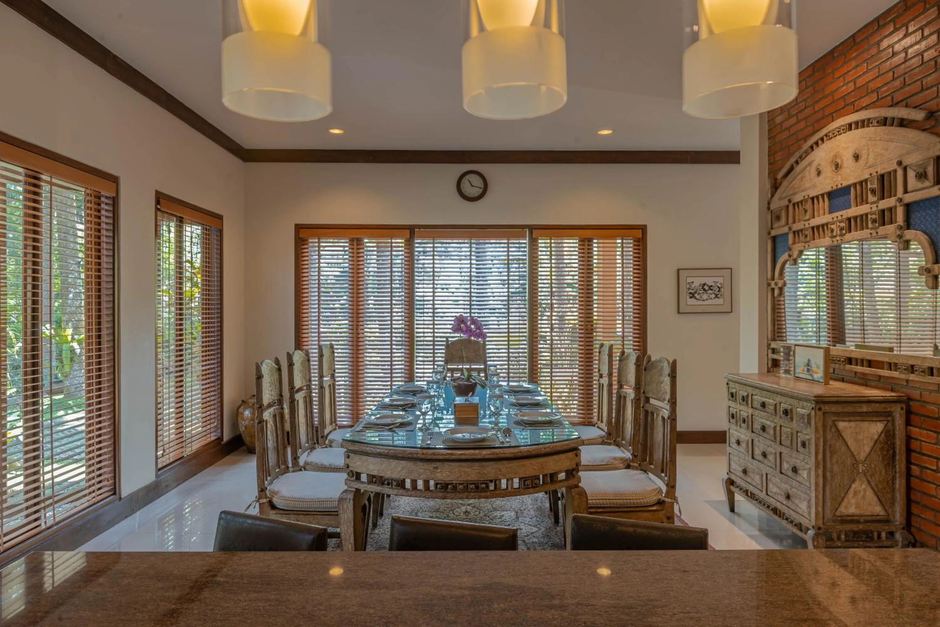 Seating area in Plataran Puncak Residences