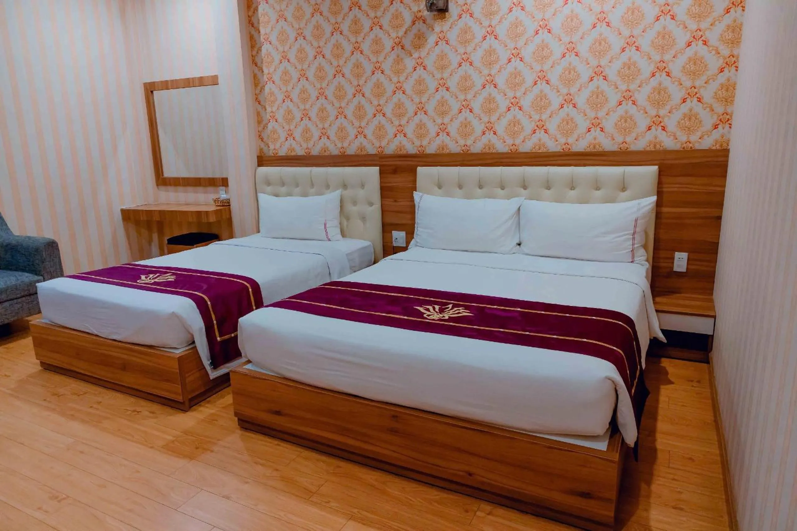 Bed in Linh Phuong 3 Hotel