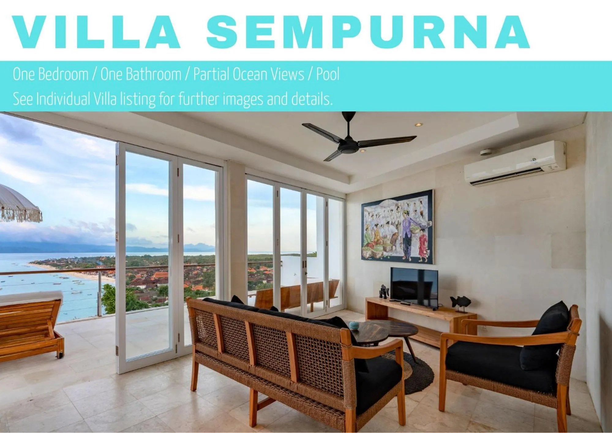 One-Bedroom Sempurna Villa with Private Pool and Ocean View in Aqua Nusa - Luxury Lembongan Villas