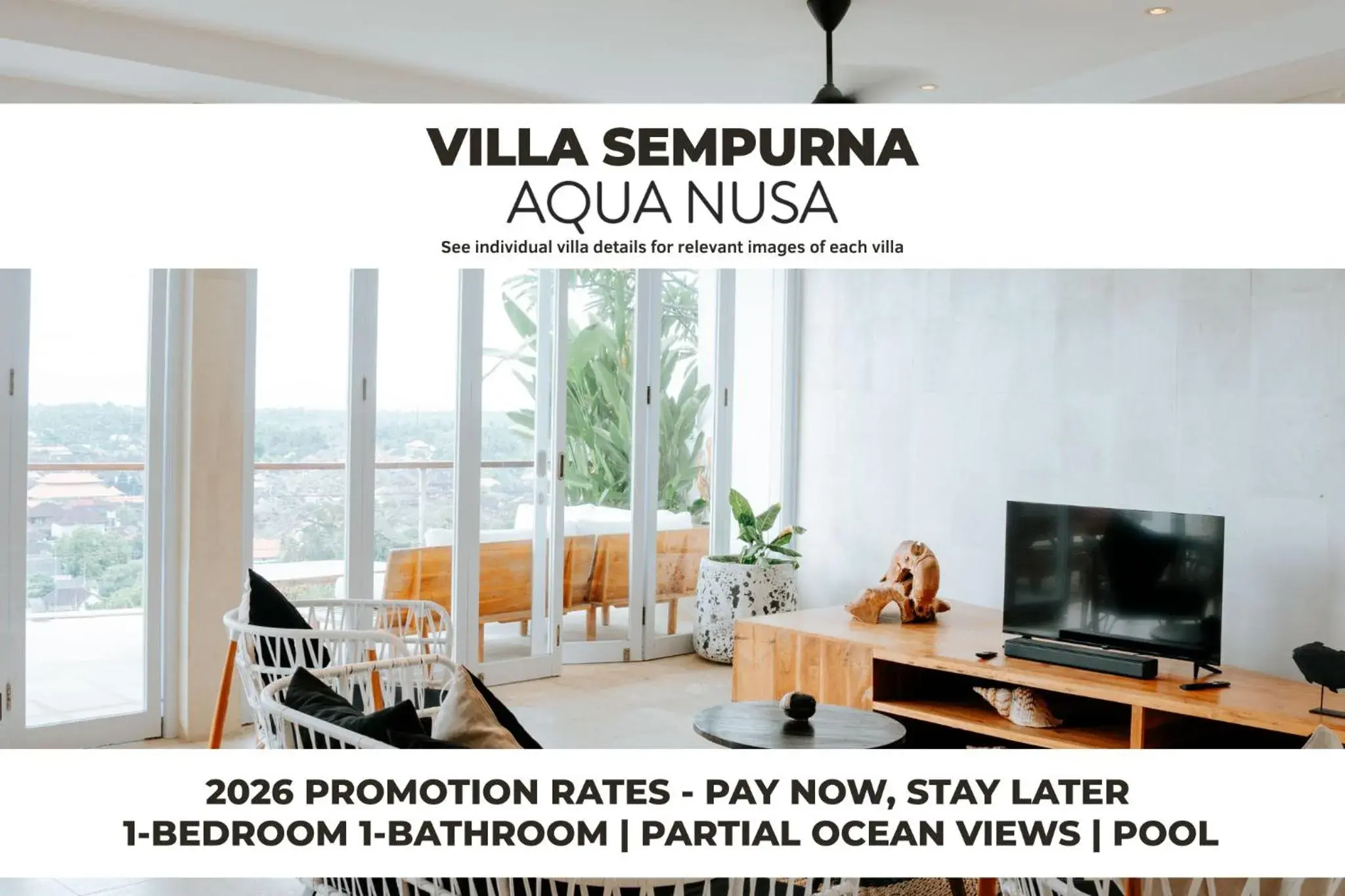 One-Bedroom Sempurna Villa with Private Pool and Ocean View in Aqua Nusa - Luxury Lembongan Villas One-Bedroom Sempurna Villa with Private Pool and Ocean View in Aqua Nusa - Luxury Lembongan Villas