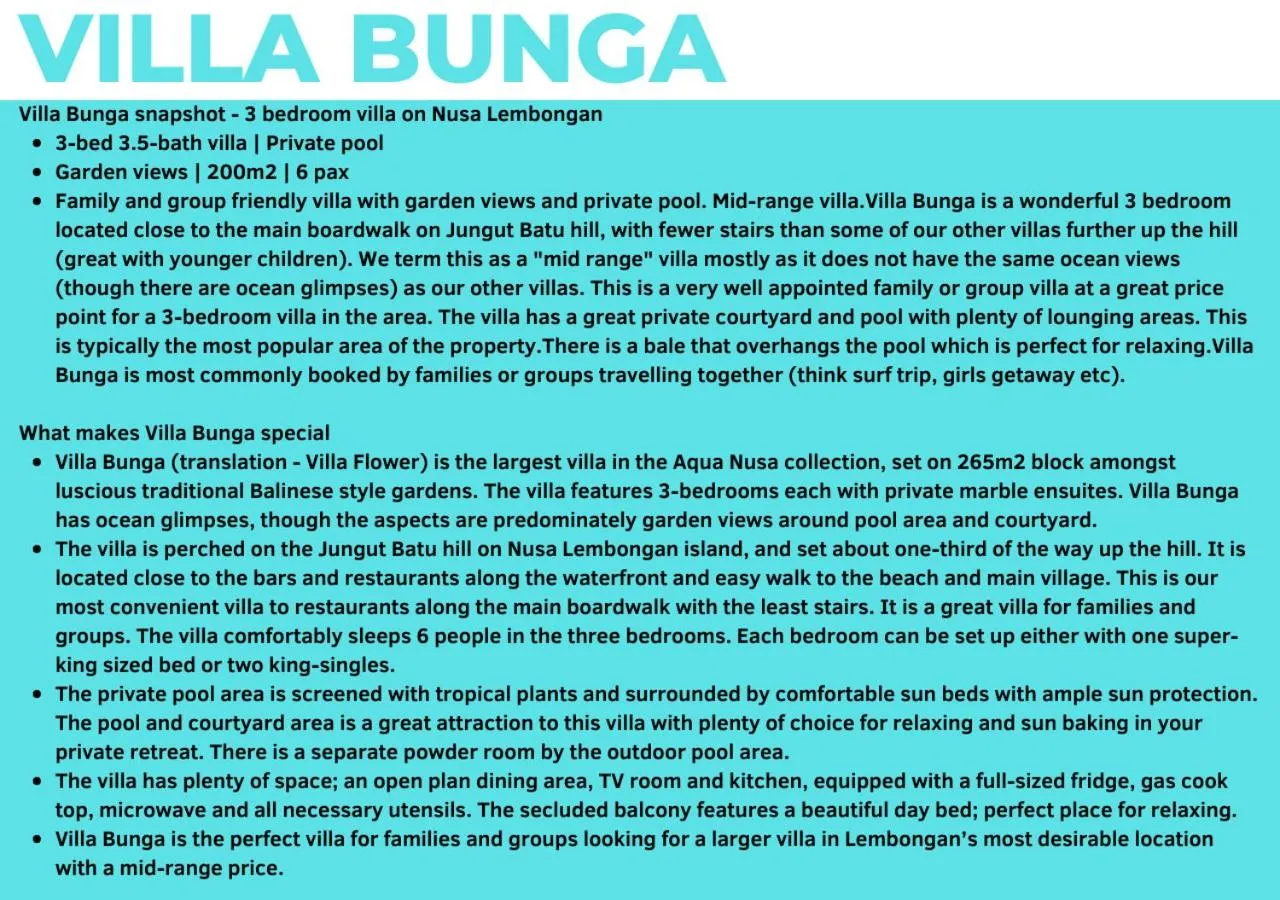 Property building in Aqua Nusa - Luxury Lembongan Villas