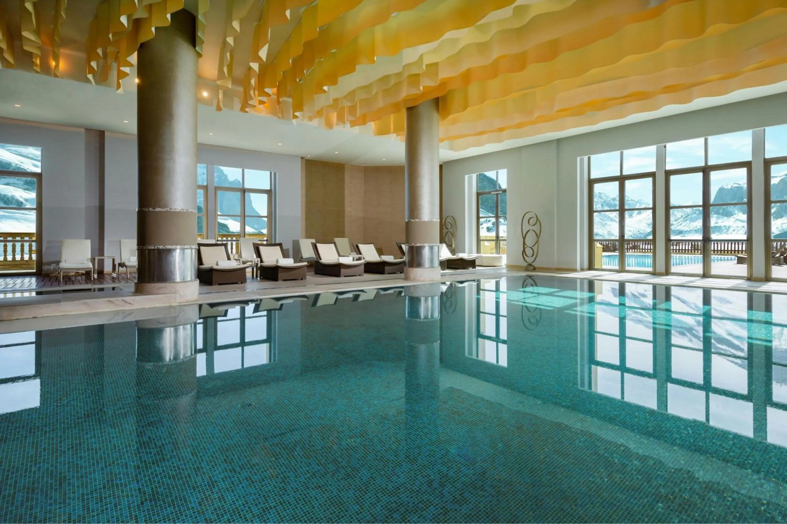 Swimming pool in Pik Palace, Shahdag, Autograph Collection