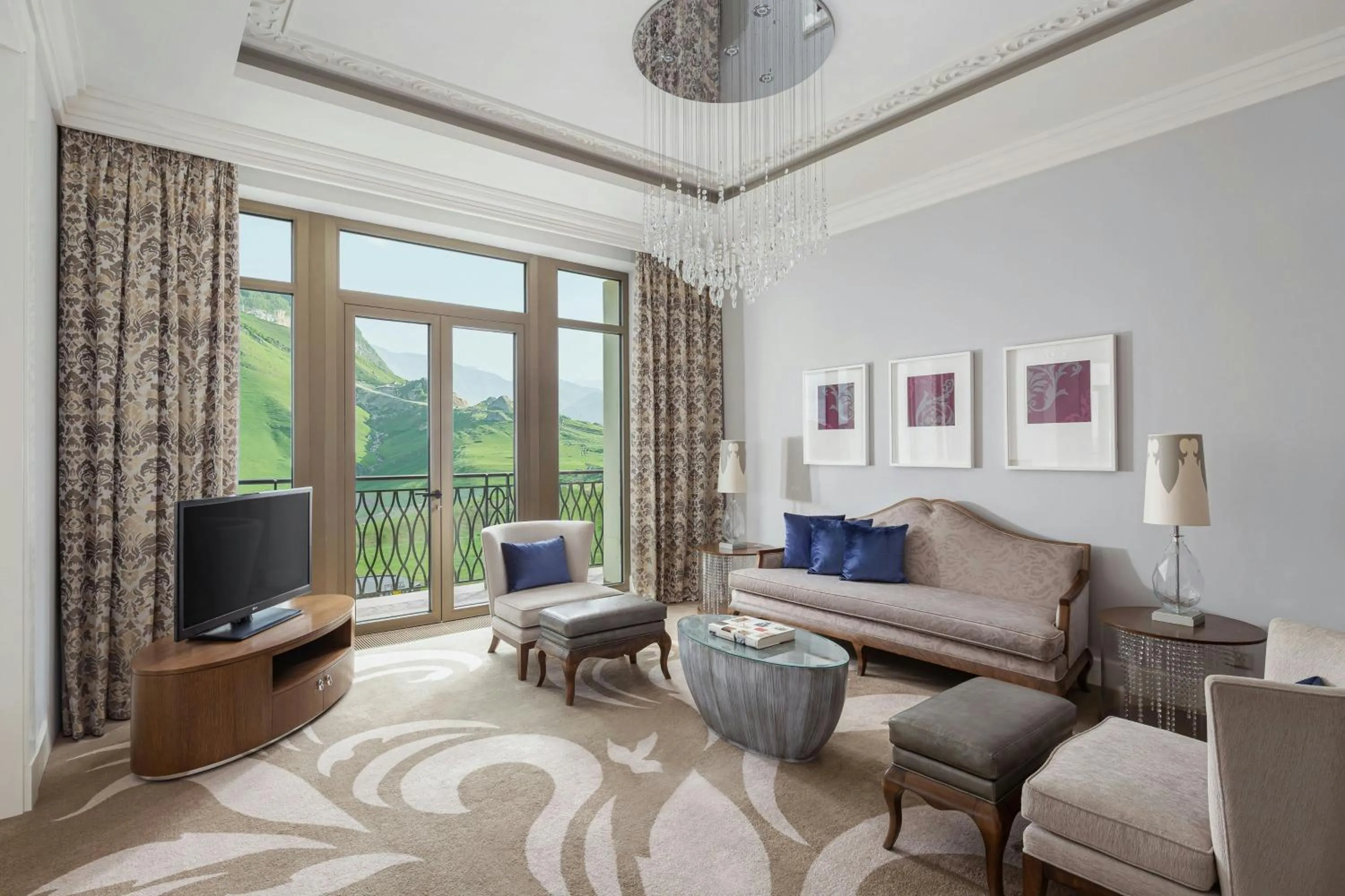 Living room in Pik Palace, Shahdag, Autograph Collection