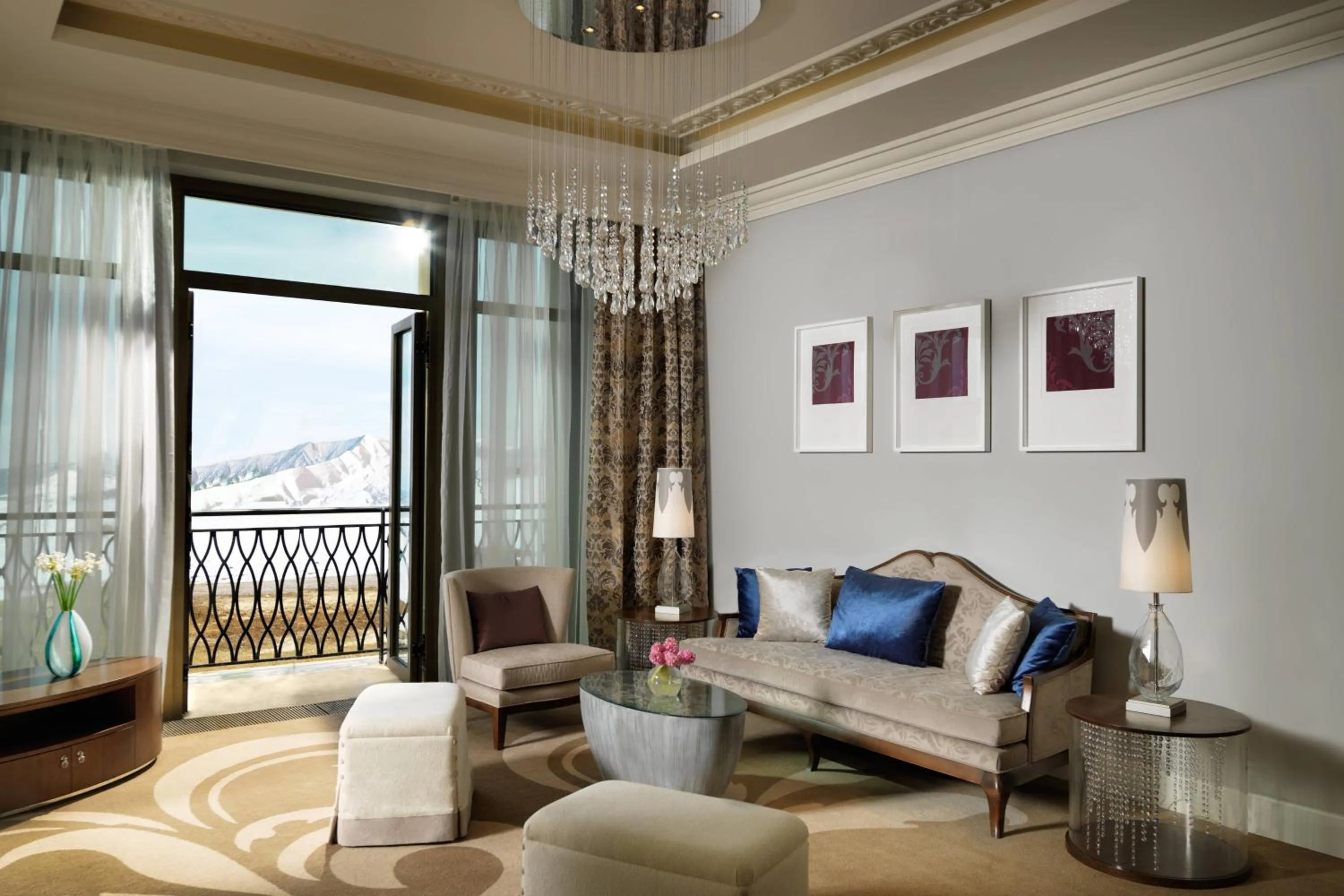 Living room in Pik Palace, Shahdag, Autograph Collection