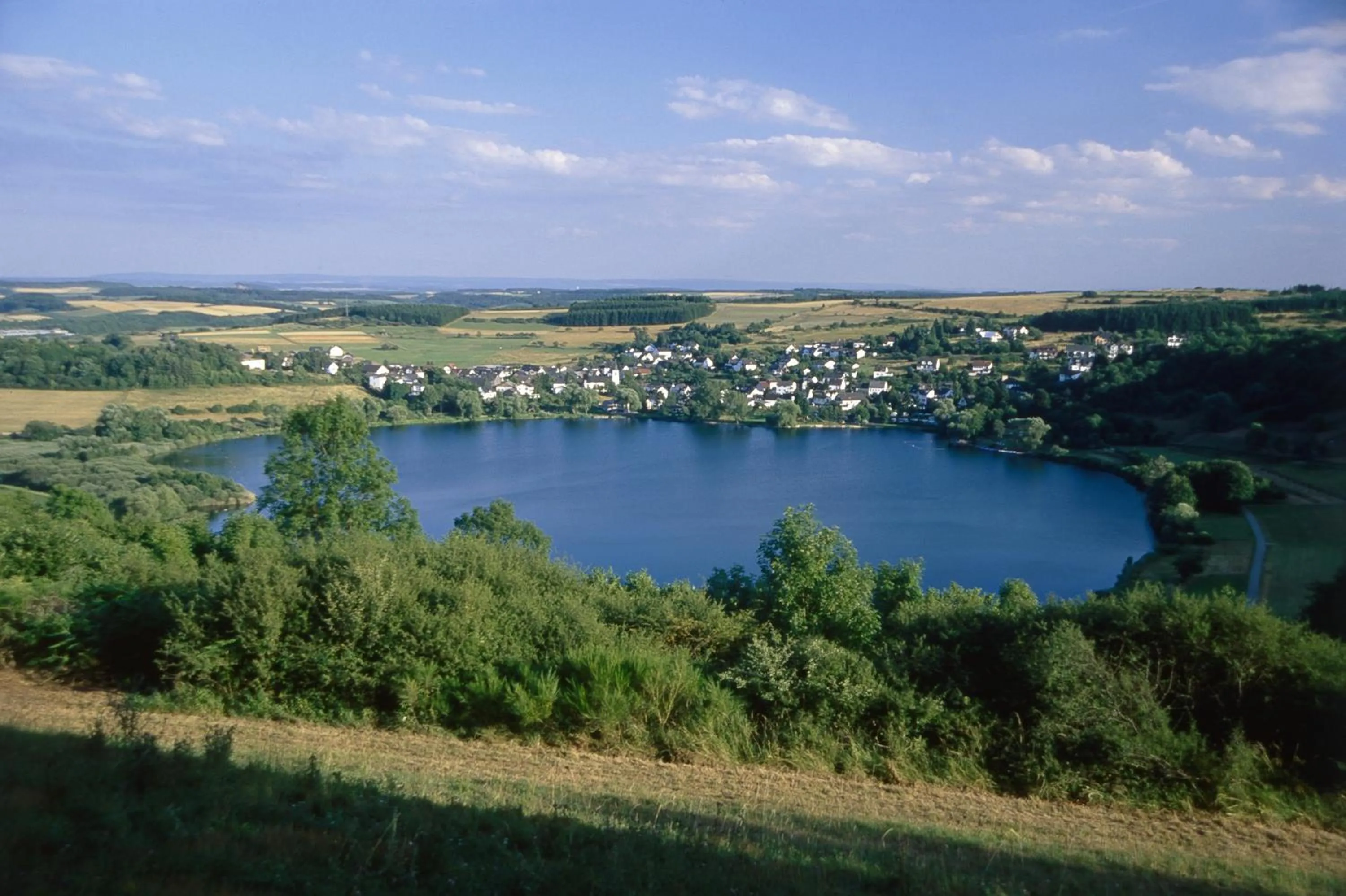 Bird's eye view in Ferienwohnung Landfein Schalkenmehren