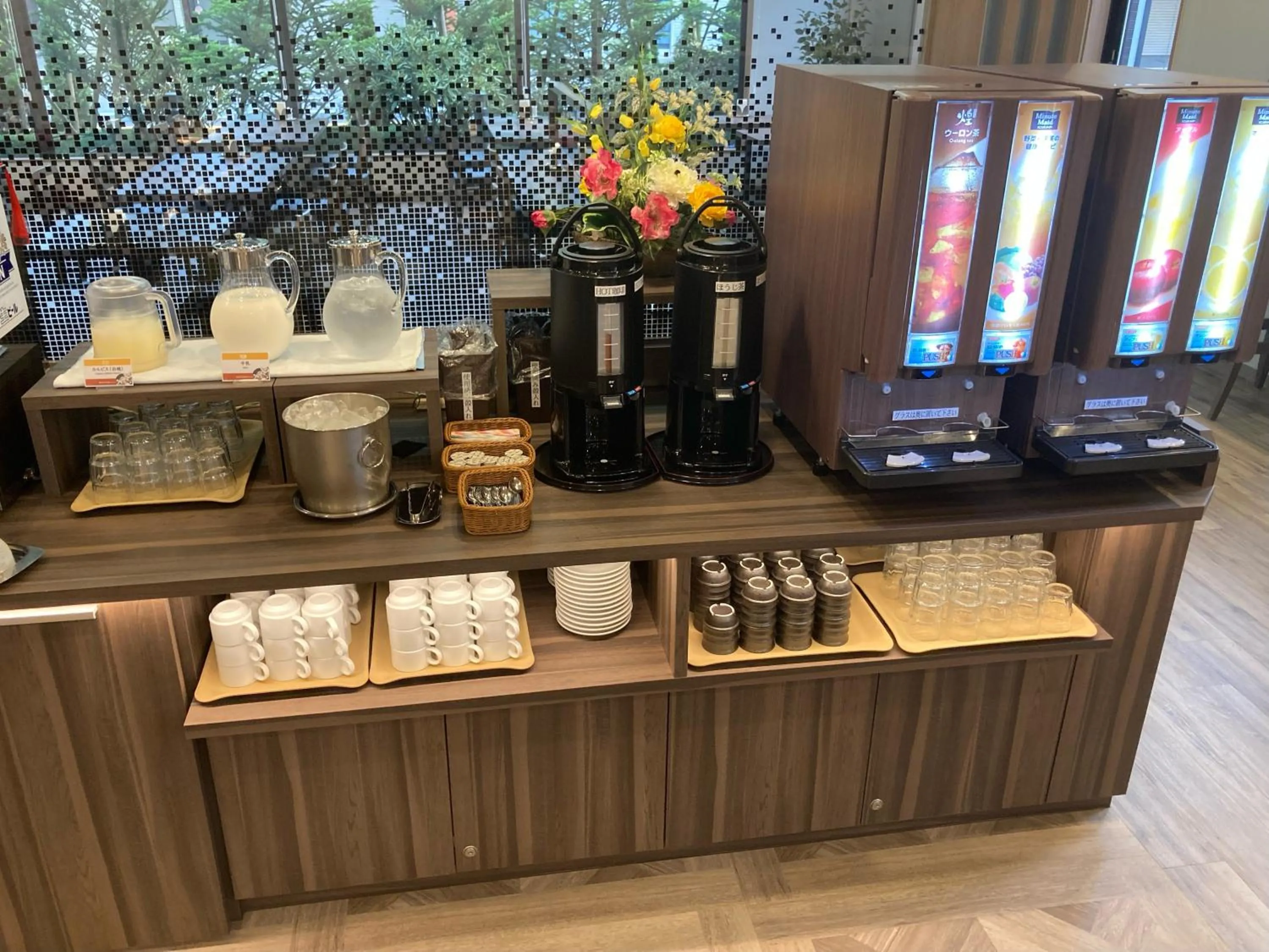 Buffet breakfast in Hotel Route Inn Grand Nakano Obuse