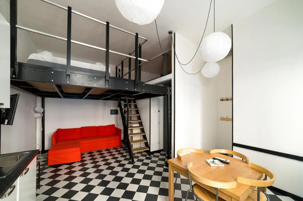 Living room, Bed in Hbhall Residenze Darsena